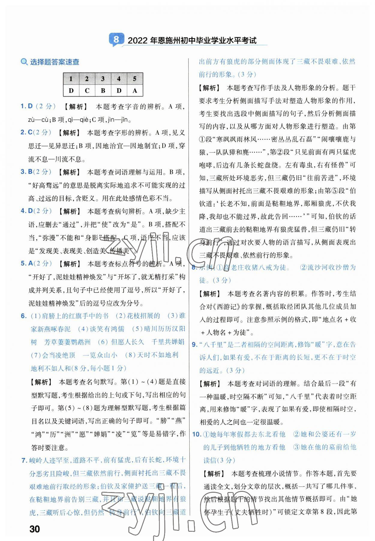 2023年金考卷45套匯編語(yǔ)文湖北專(zhuān)版 第30頁(yè)