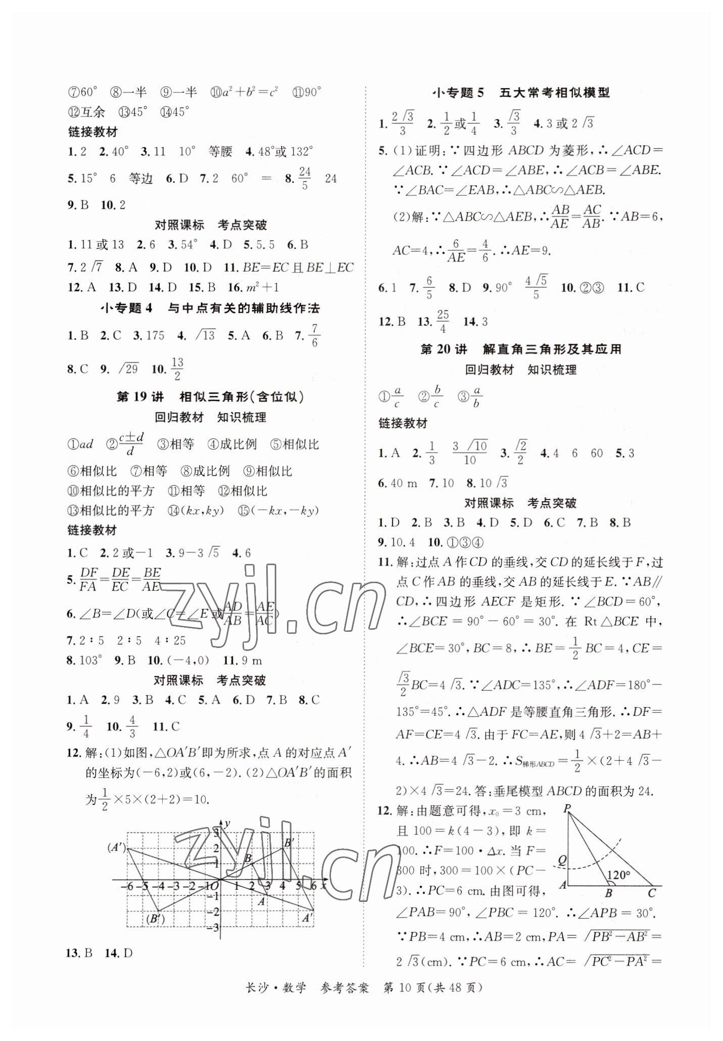 2023年星城中考數(shù)學(xué)長(zhǎng)沙專版 第10頁(yè)