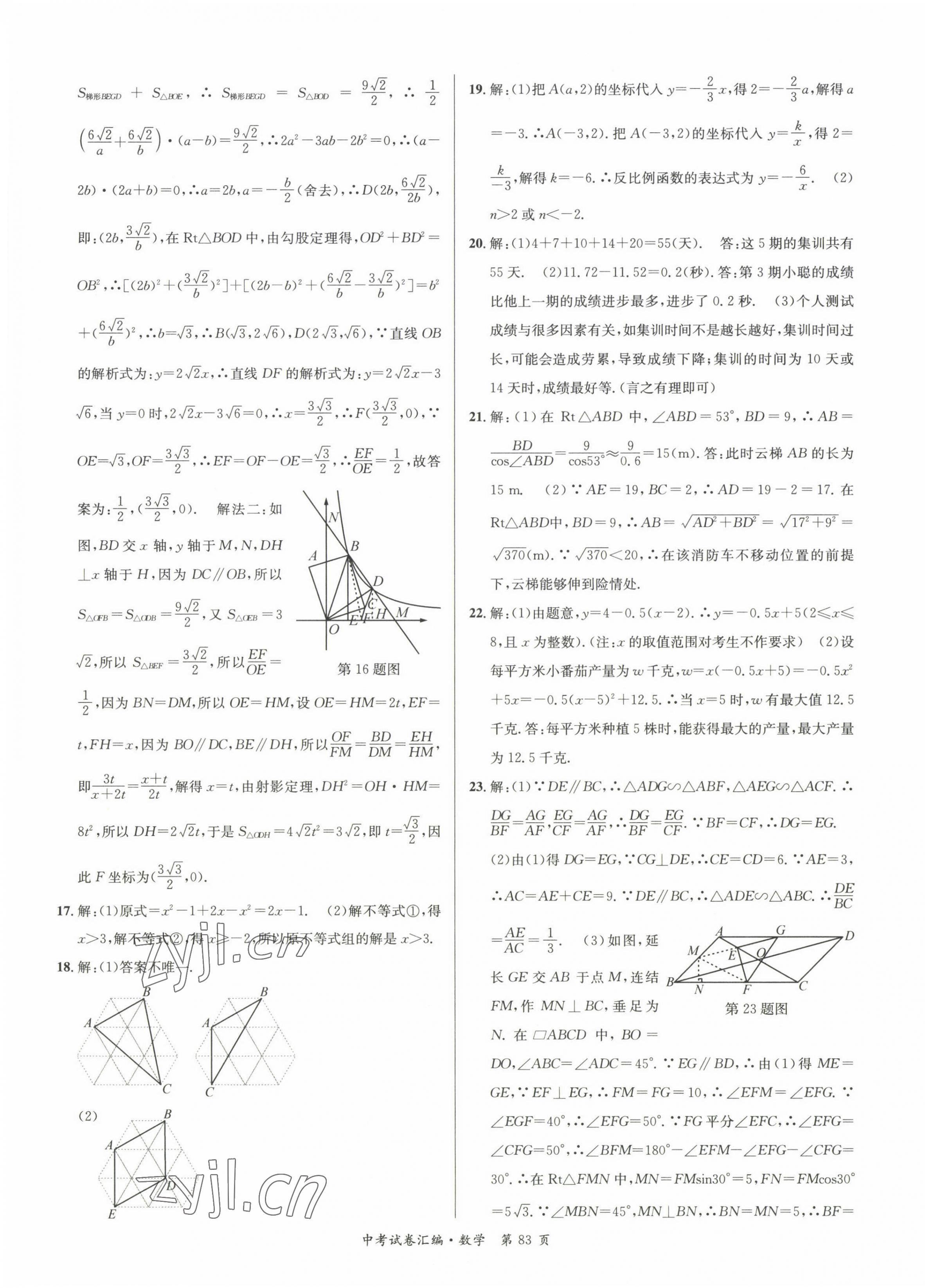 2023年中考必備浙江省中考試題匯編數(shù)學(xué) 第3頁