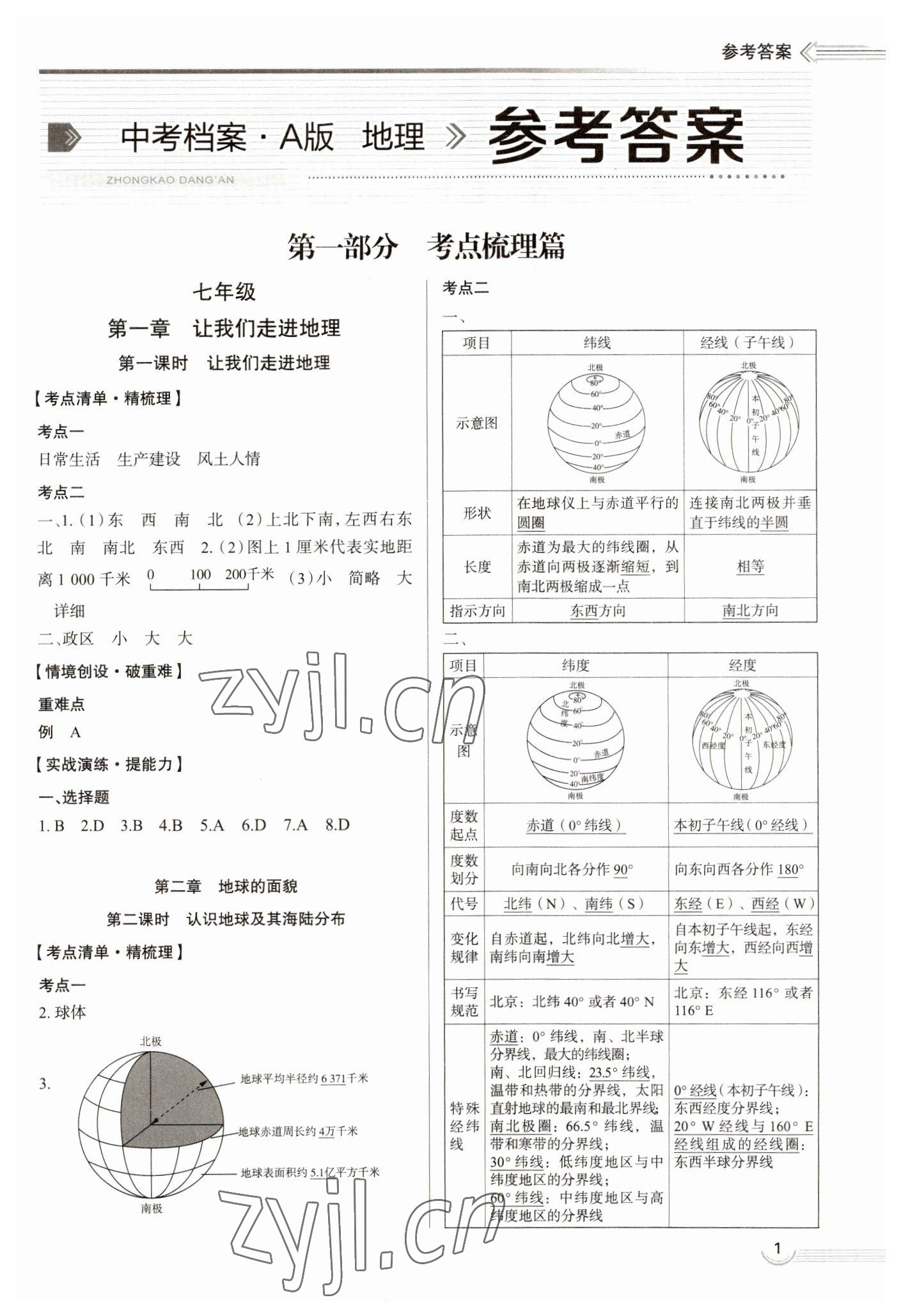 2023年中考檔案地理青島專版 第1頁