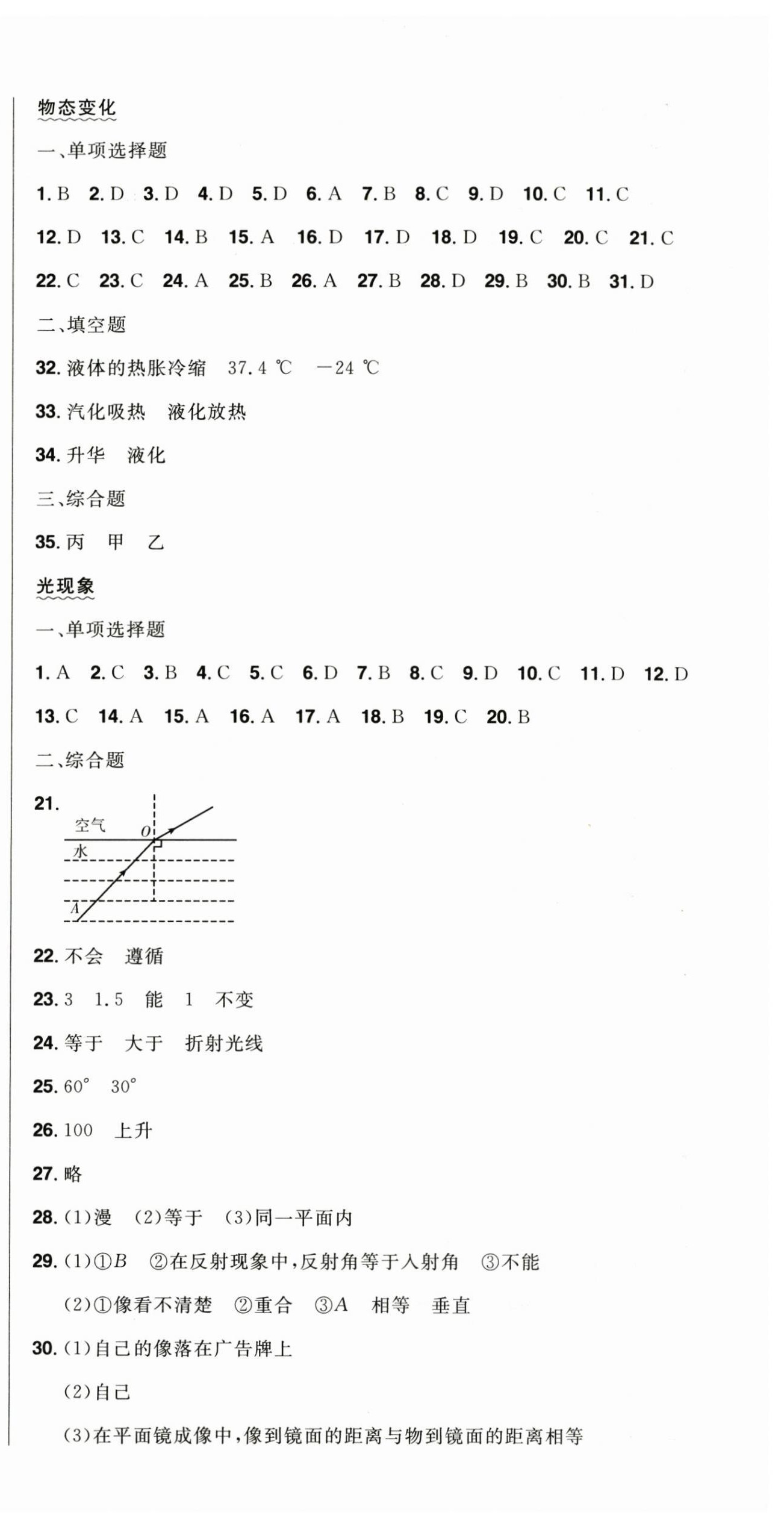 2023年中考1號(hào)中考總復(fù)習(xí)單元專項(xiàng)過關(guān)卷物理 第3頁