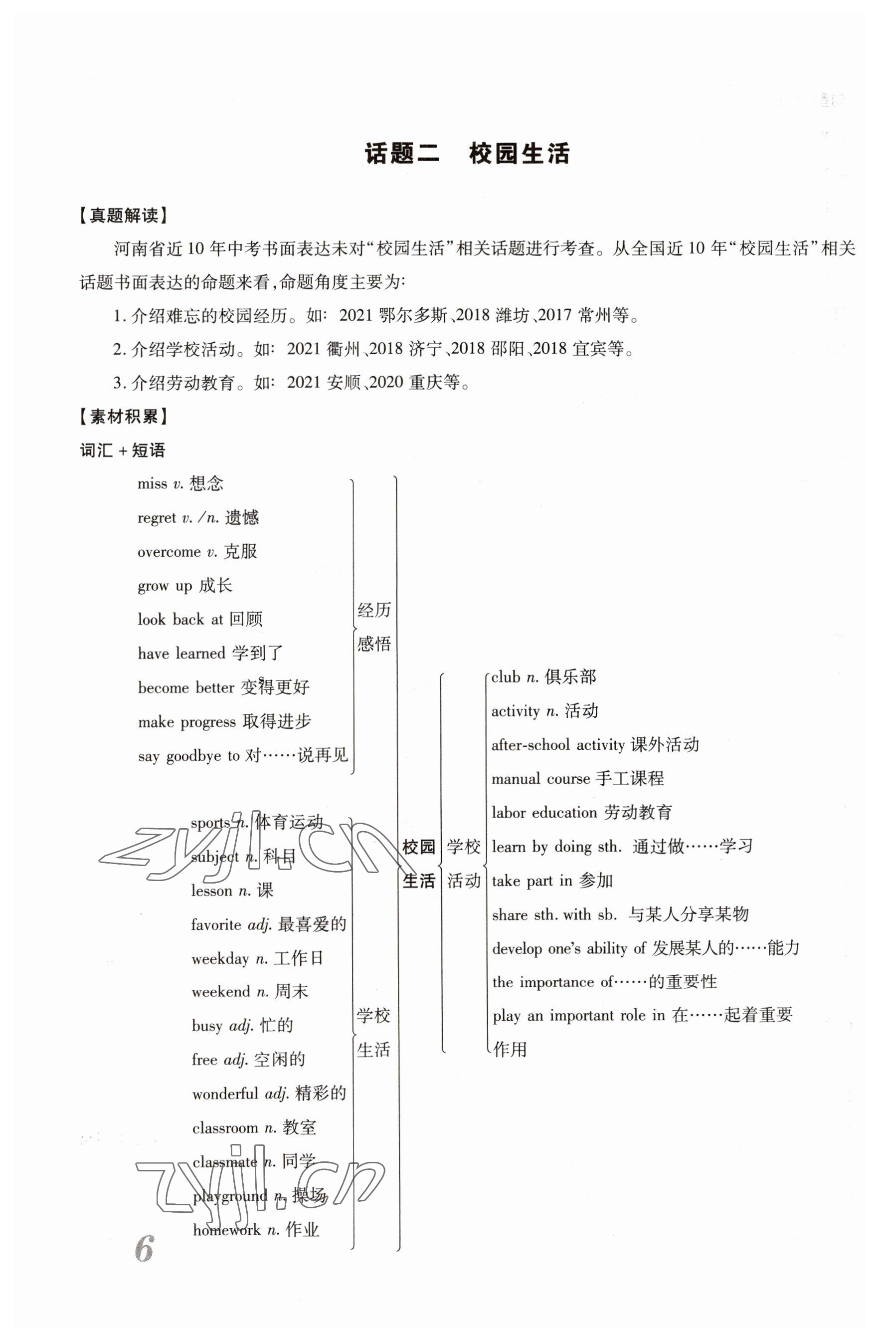 2023年新思路鄭州大學(xué)出版社英語課標(biāo)版河南專版 參考答案第6頁