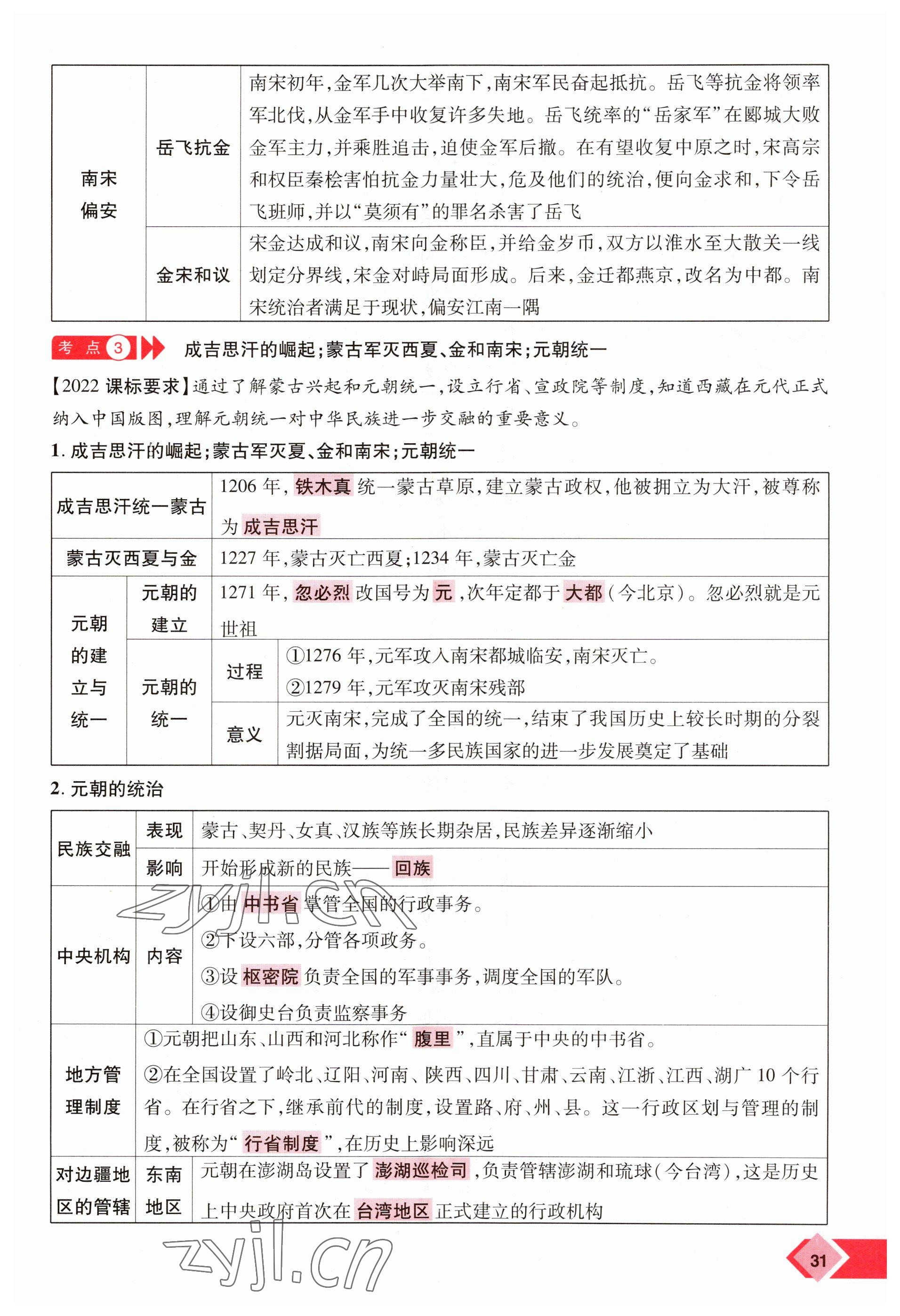 2023年新思路鄭州大學(xué)出版社歷史河南專版 參考答案第31頁(yè)