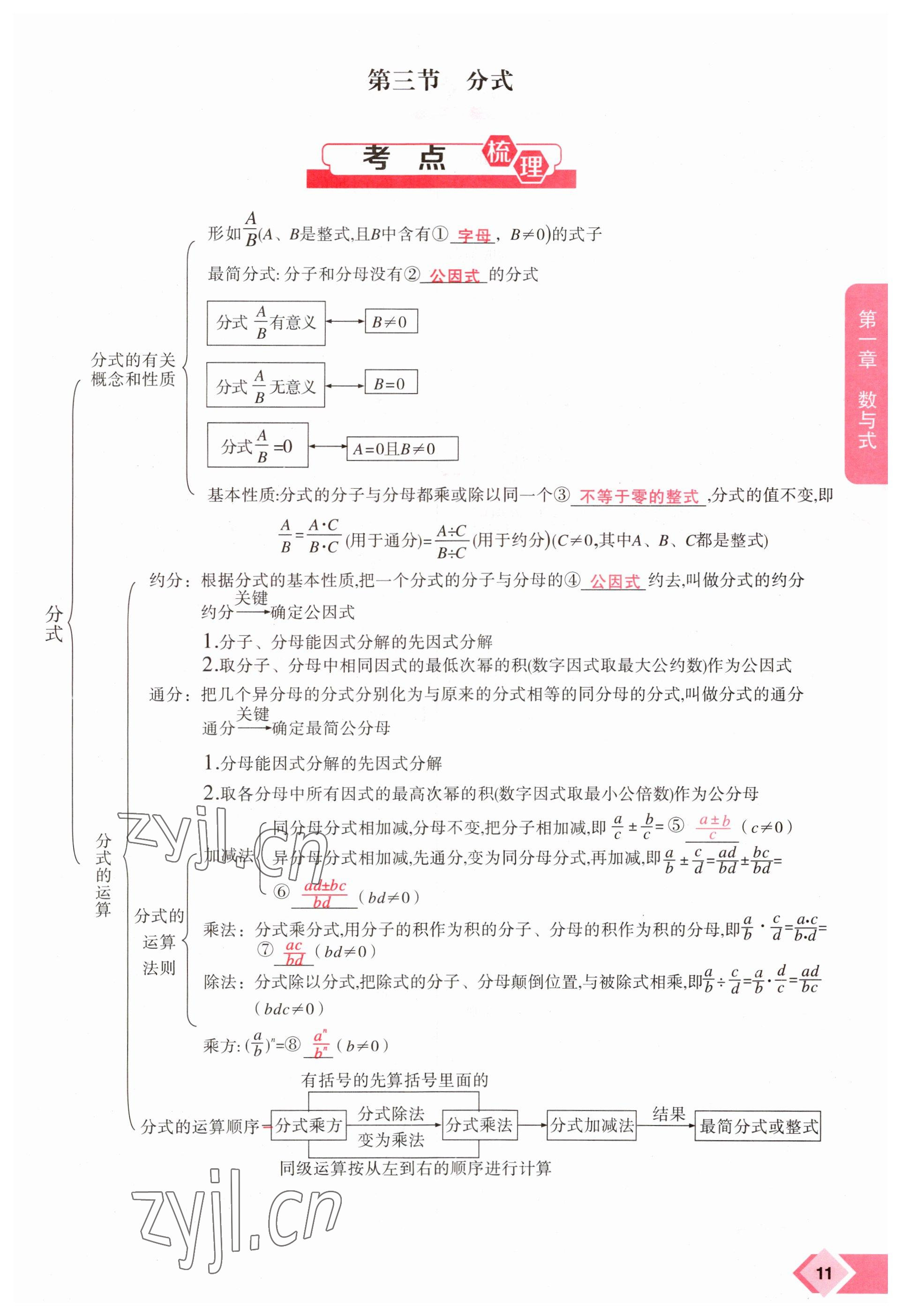 2023年新思路鄭州大學出版社數(shù)學河南專版 參考答案第11頁