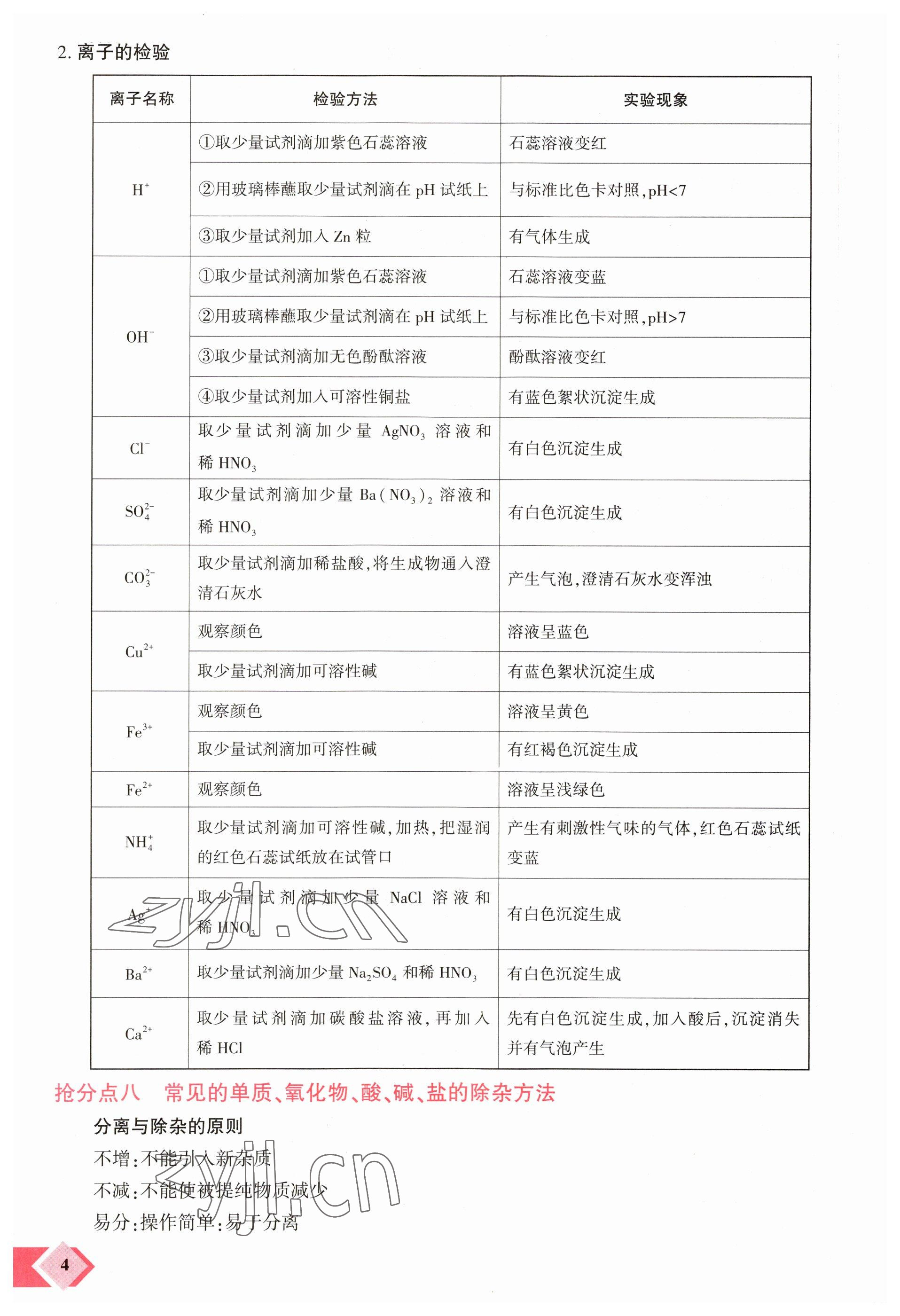 2023年新思路鄭州大學出版社化學河南專版 參考答案第4頁