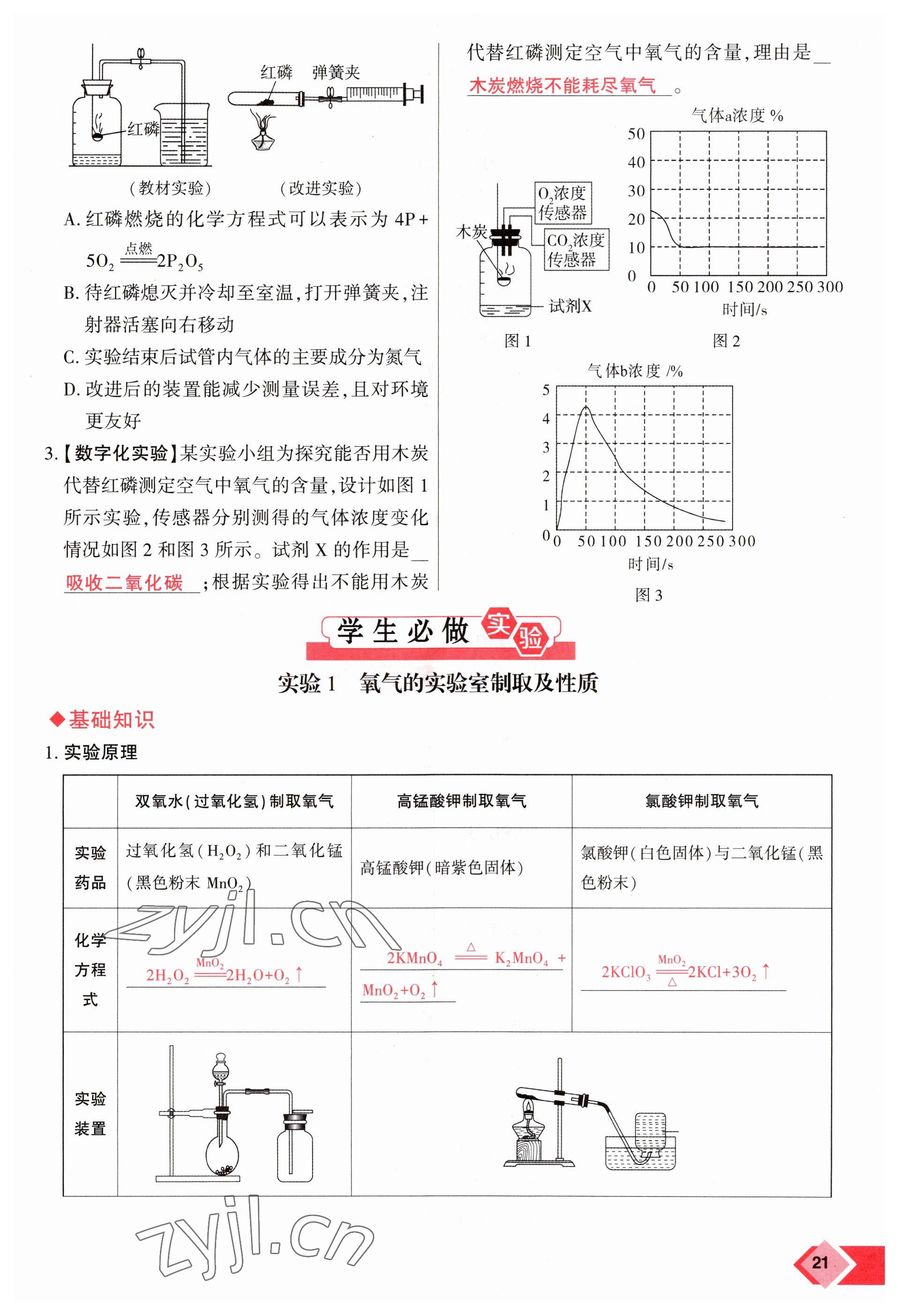 2023年新思路鄭州大學出版社化學河南專版 參考答案第21頁