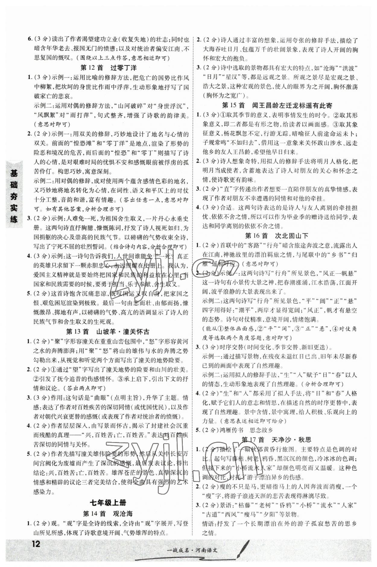 2023年一战成名考前新方案语文河南专版&nbsp;第12页
