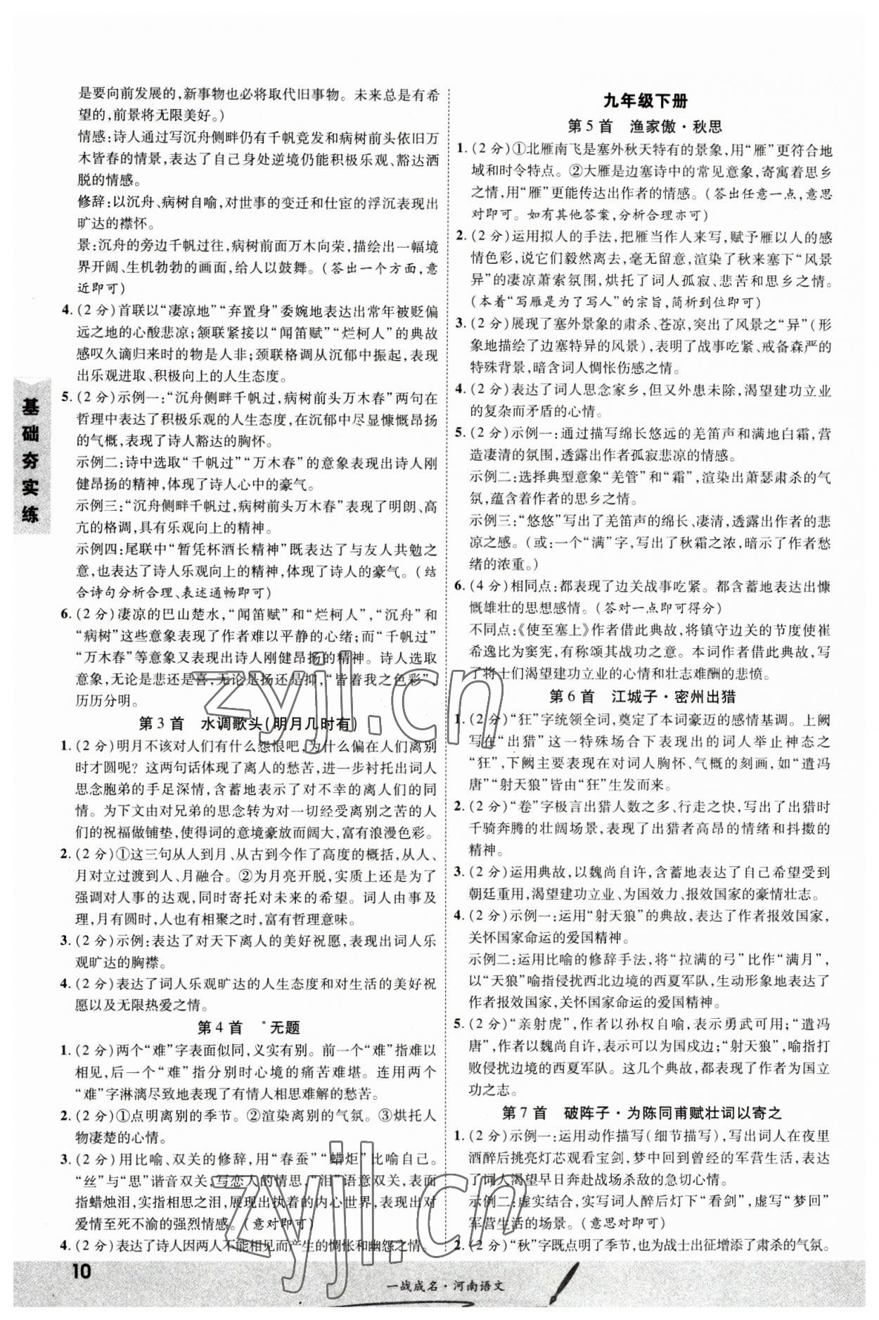 2023年一战成名考前新方案语文河南专版&nbsp;第10页