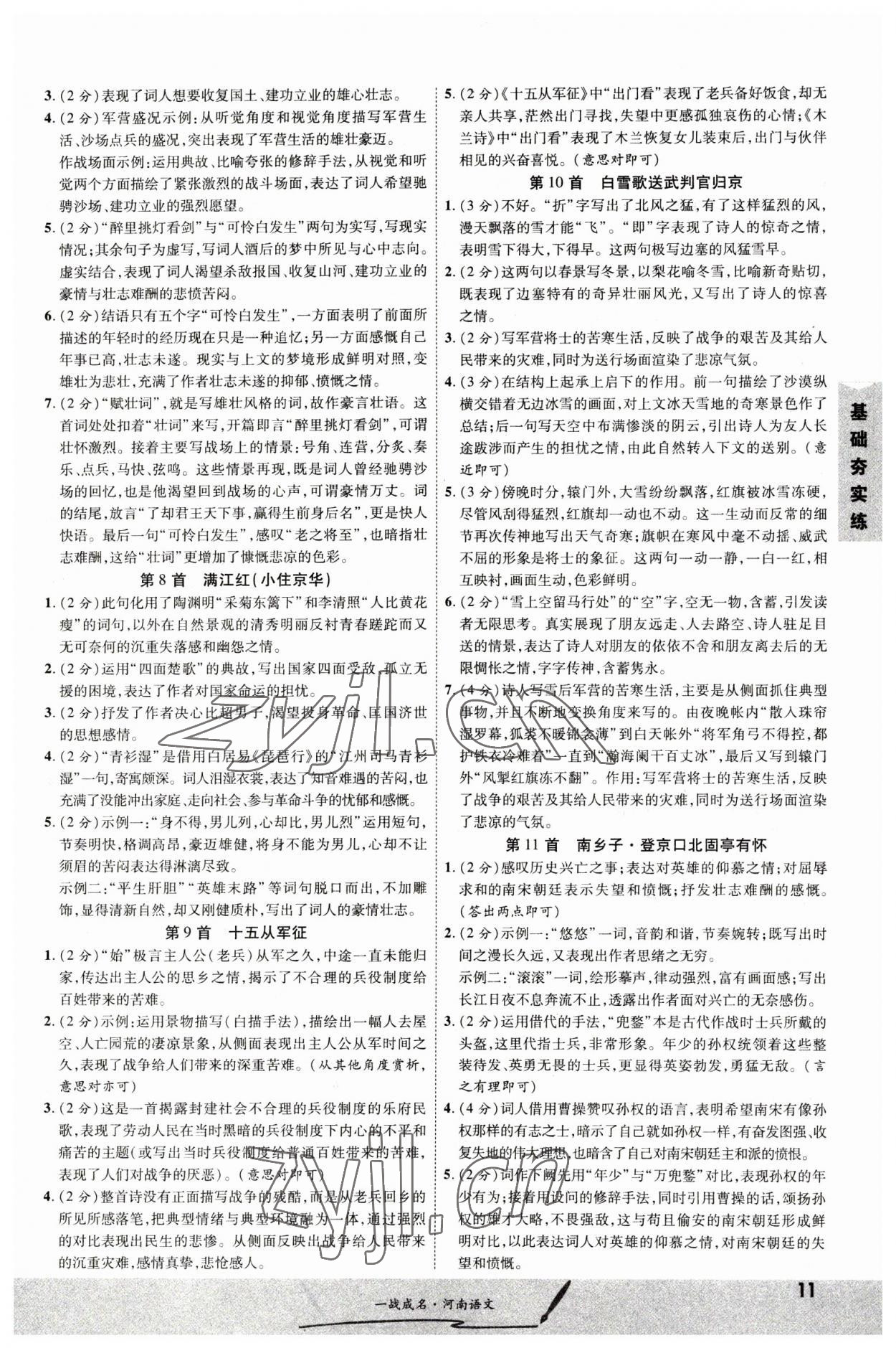 2023年一战成名考前新方案语文河南专版&nbsp;第11页