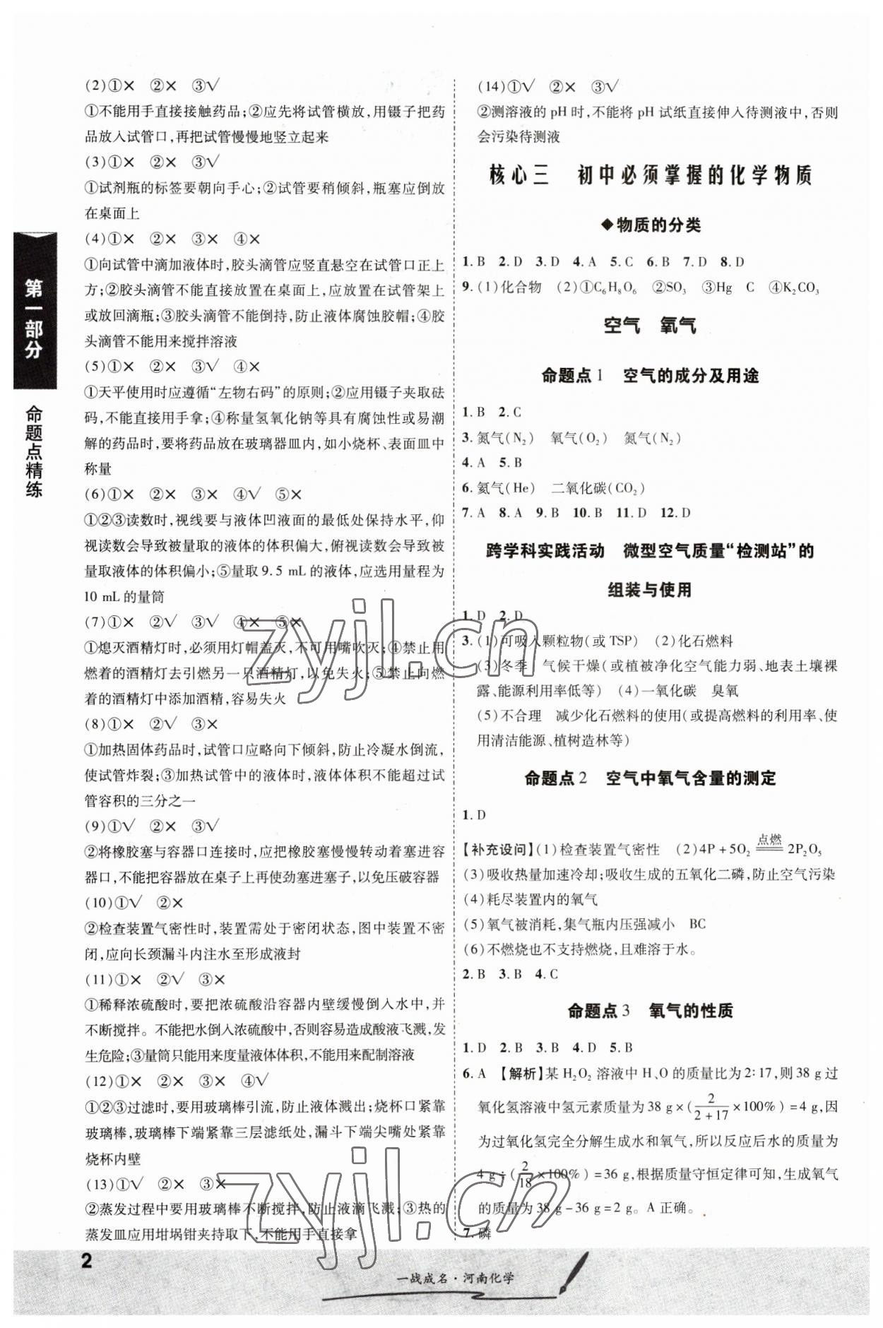 2023年一戰(zhàn)成名考前新方案化學(xué)河南專版 第2頁