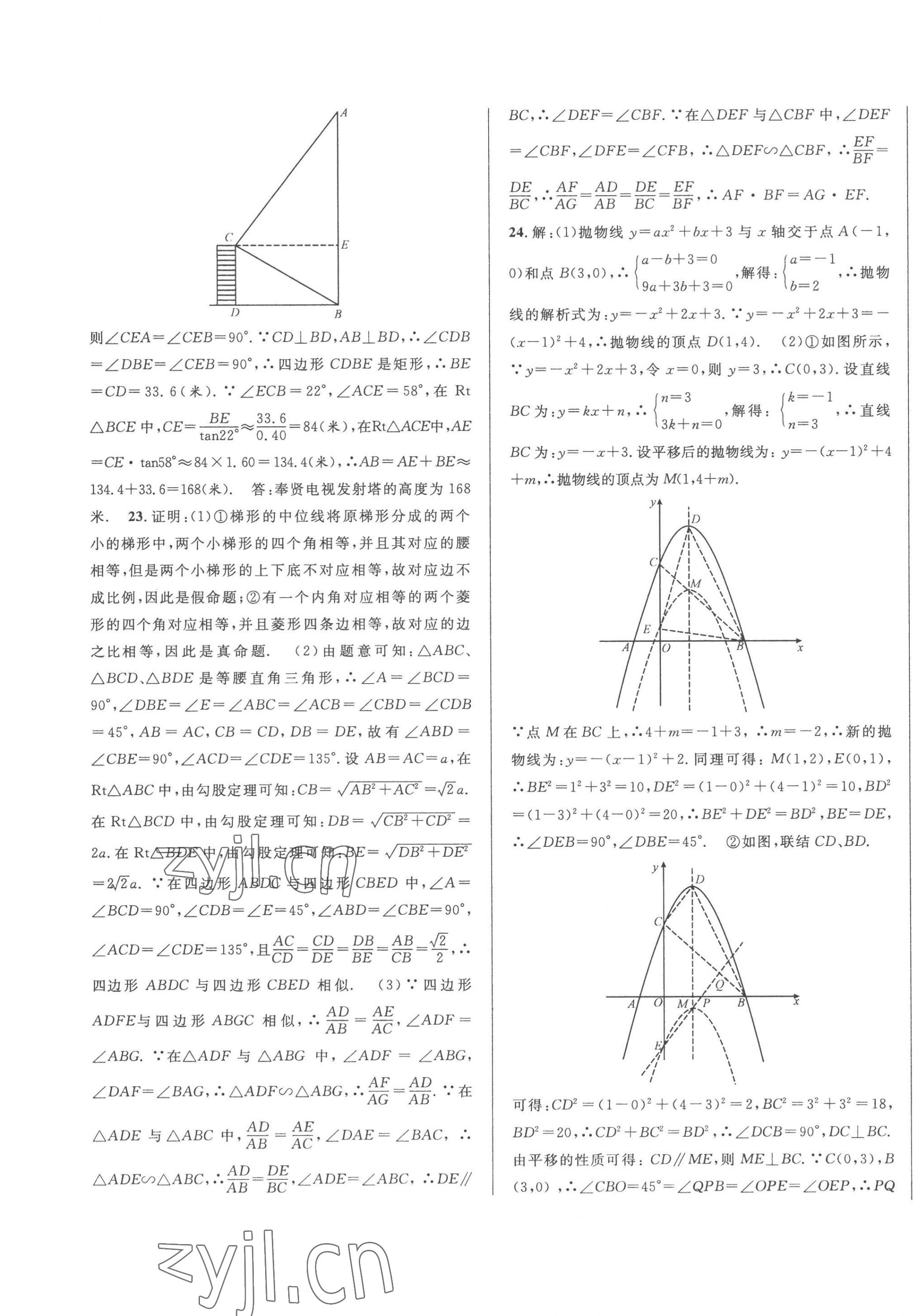 2023年中考一模卷实战真题卷数学 第9页