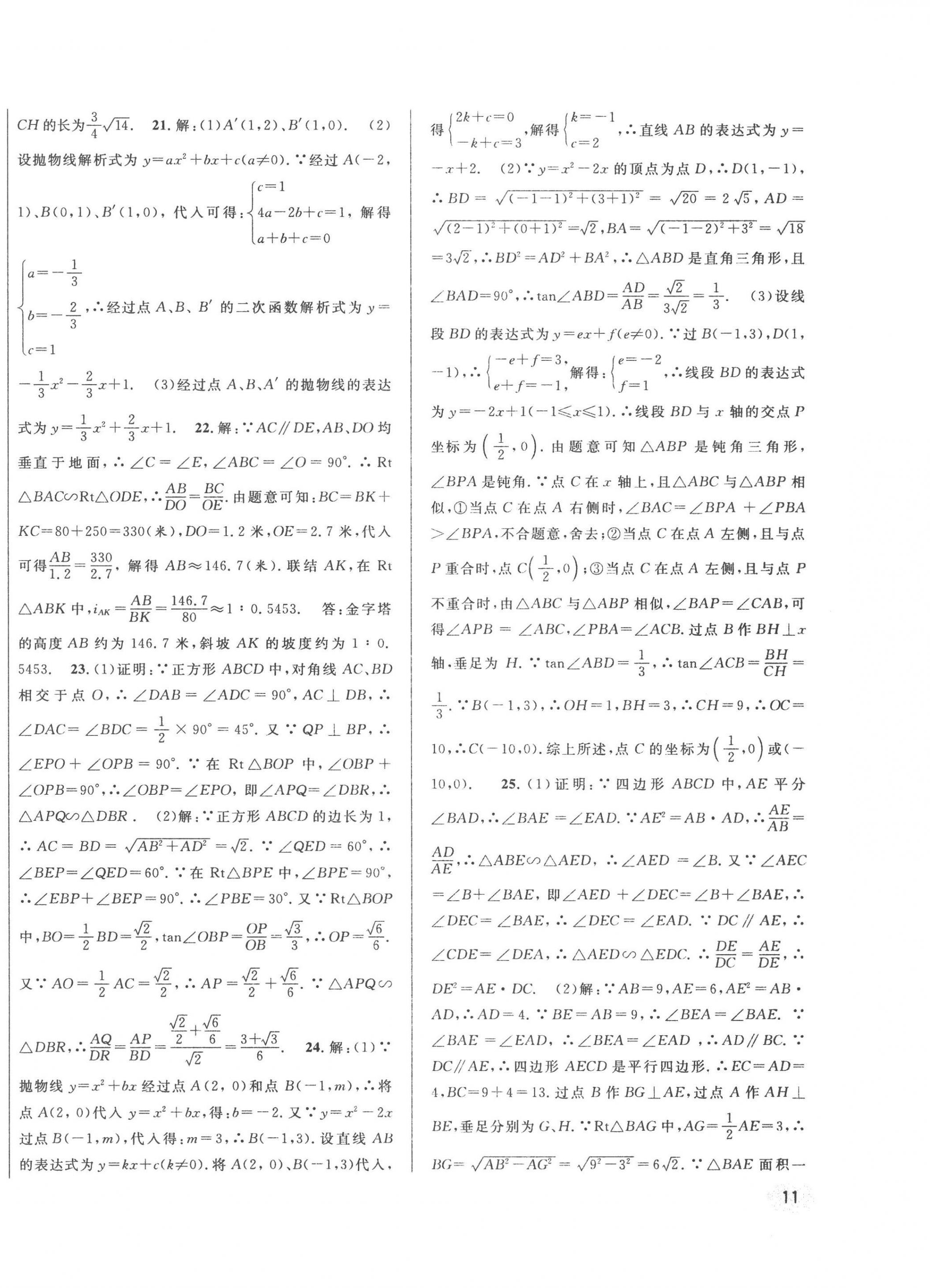 2023年中考一模卷實戰(zhàn)真題卷數(shù)學 第22頁