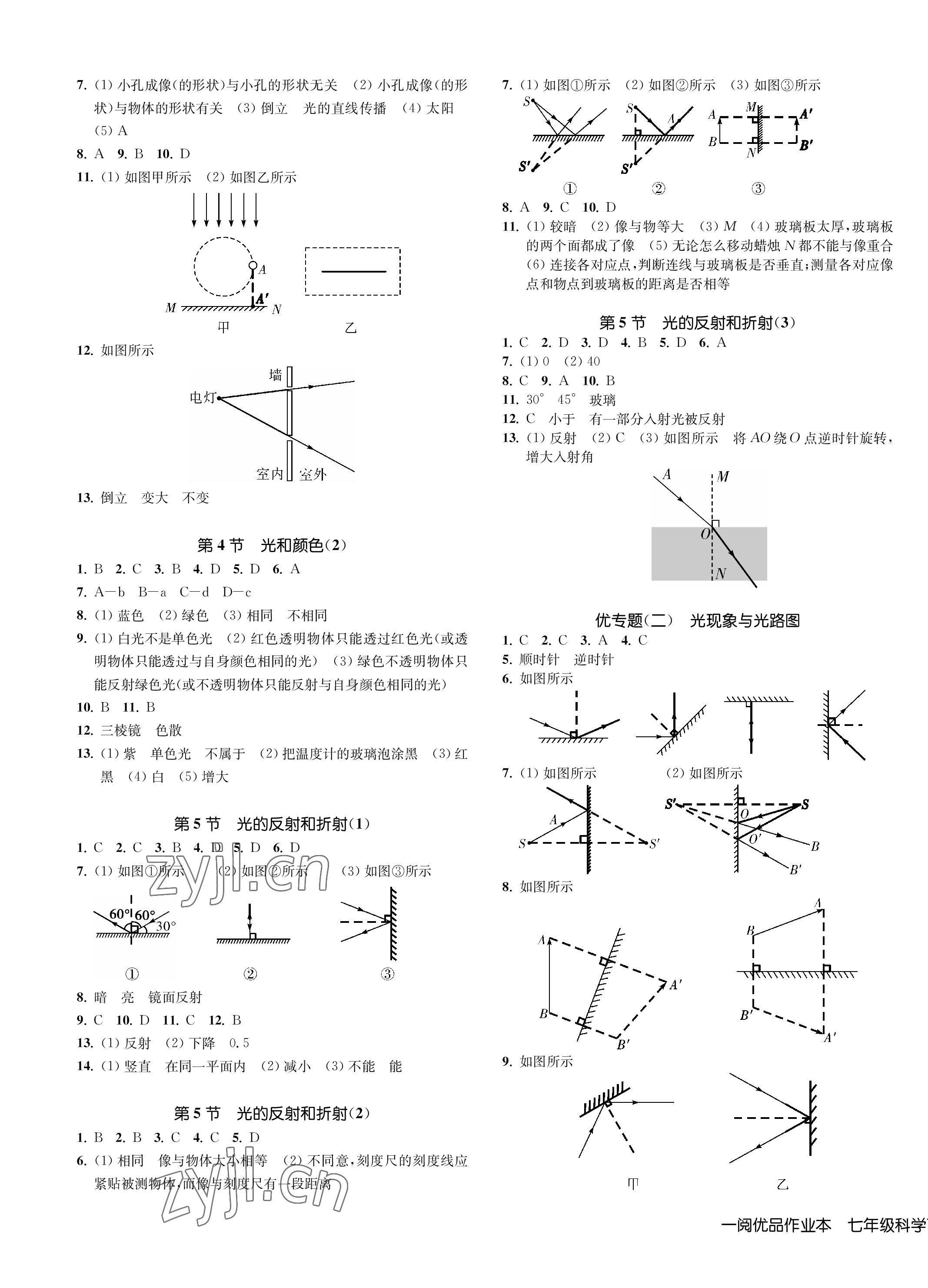 2023年一閱優(yōu)品作業(yè)本七年級(jí)科學(xué)下冊(cè)浙教版 第3頁(yè)