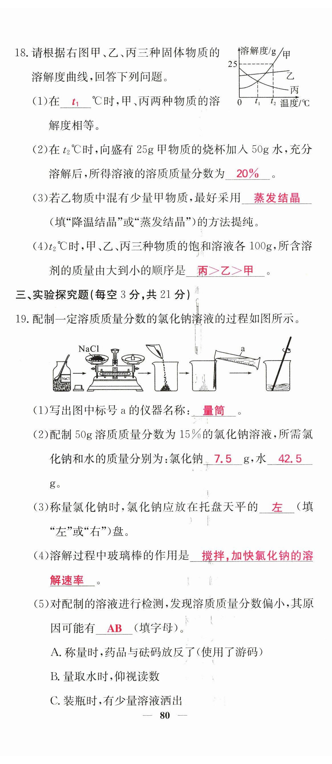 2023年课堂点睛九年级化学下册沪教版 第5页