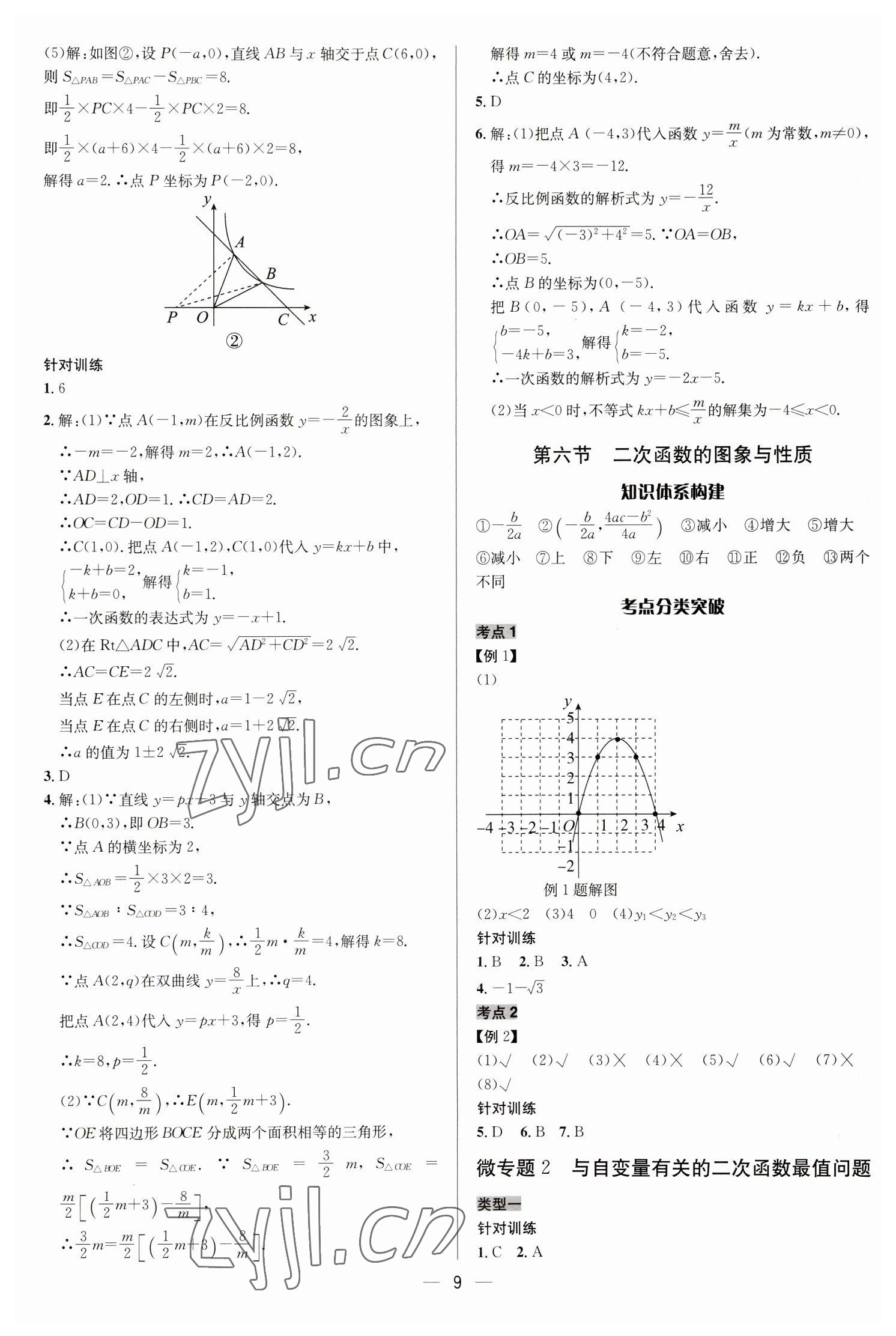 2023年中考對策數學臨沂專版 參考答案第9頁