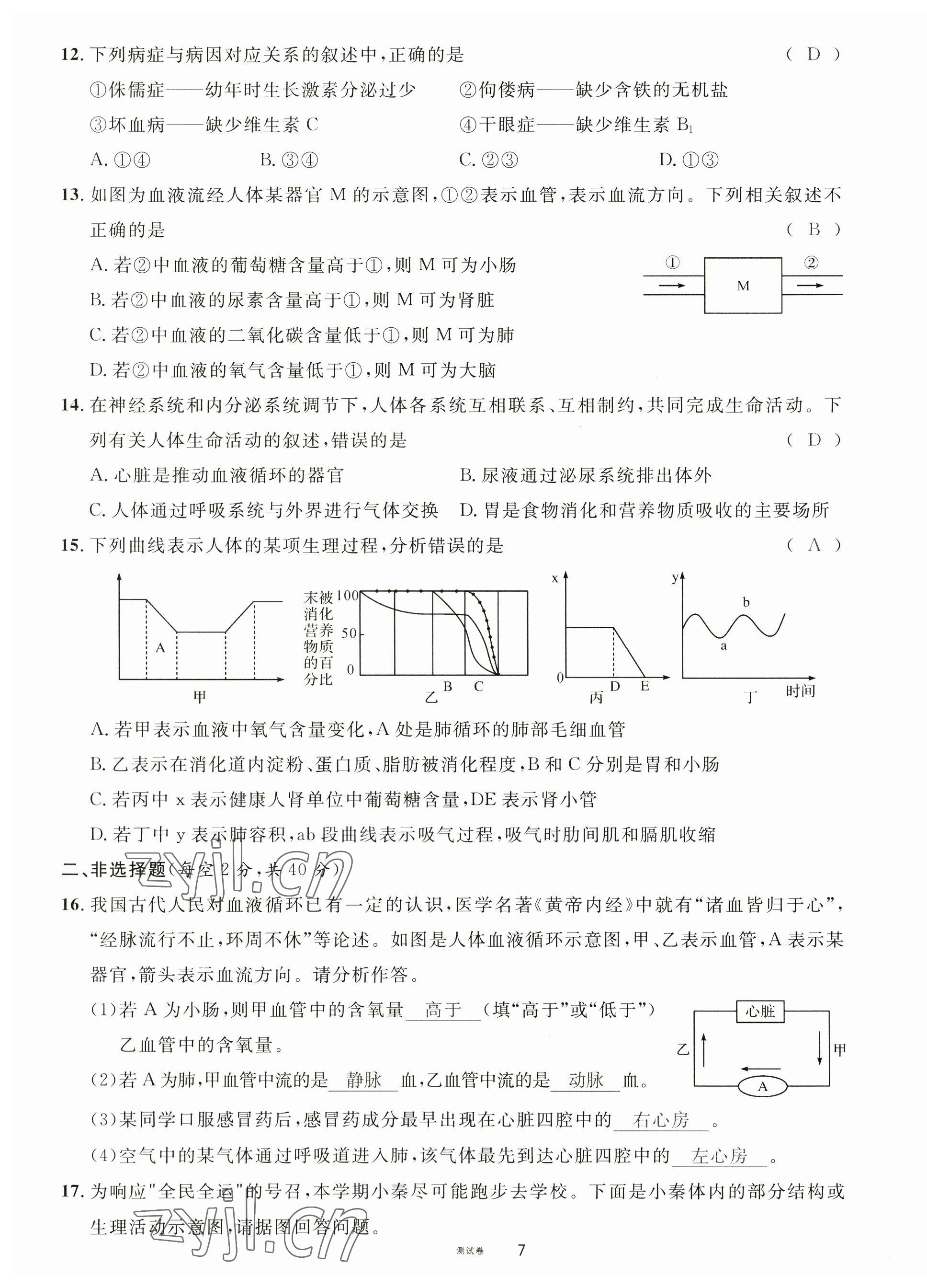 2023年火線100天中考滾動(dòng)復(fù)習(xí)法生物南充專版 第7頁(yè)