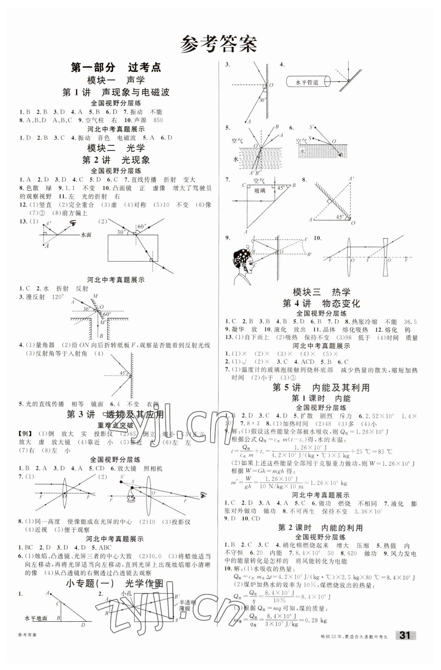 2023年火線100天中考滾動(dòng)復(fù)習(xí)法物理河北專版 第1頁