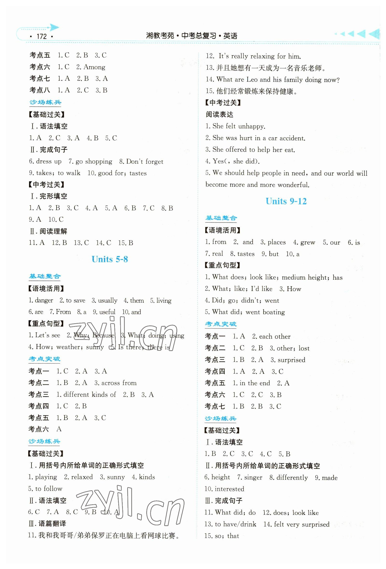 2023年湘教考苑中考總復(fù)習(xí)英語婁底專版 第2頁