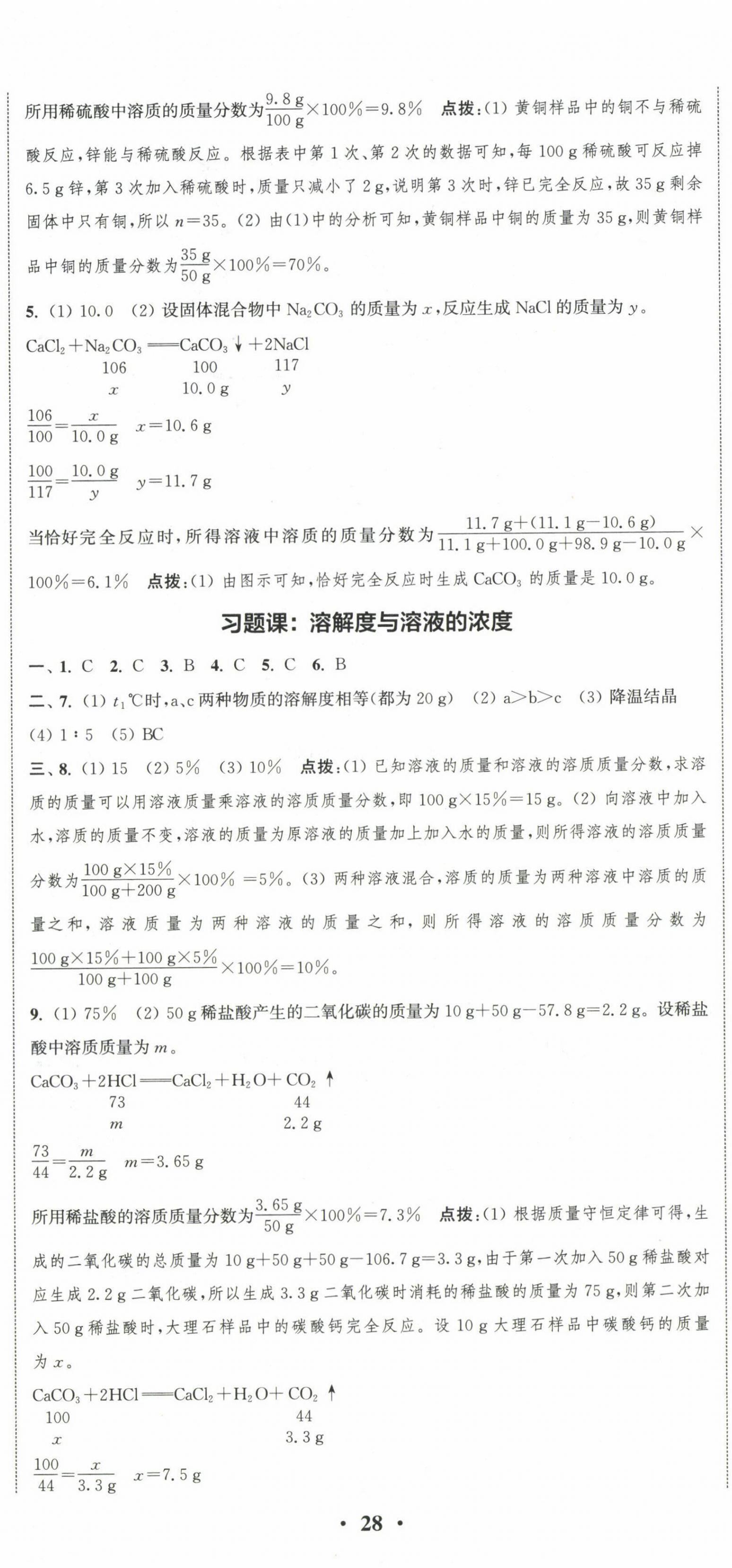 2023年通城学典活页检测九年级化学下册人教版 第5页