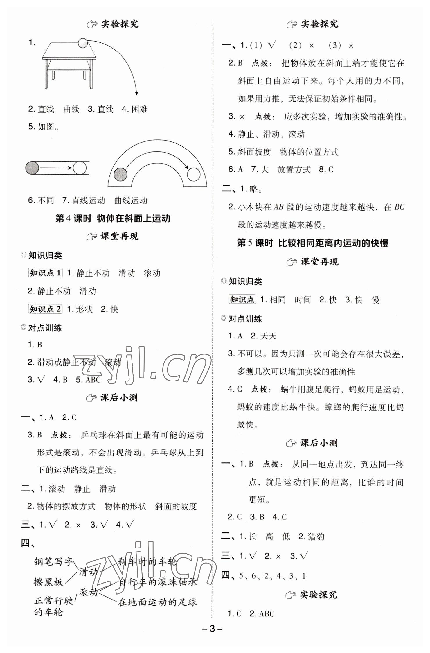 2023年綜合應(yīng)用創(chuàng)新題典中點(diǎn)三年級科學(xué)下冊教科版 參考答案第2頁