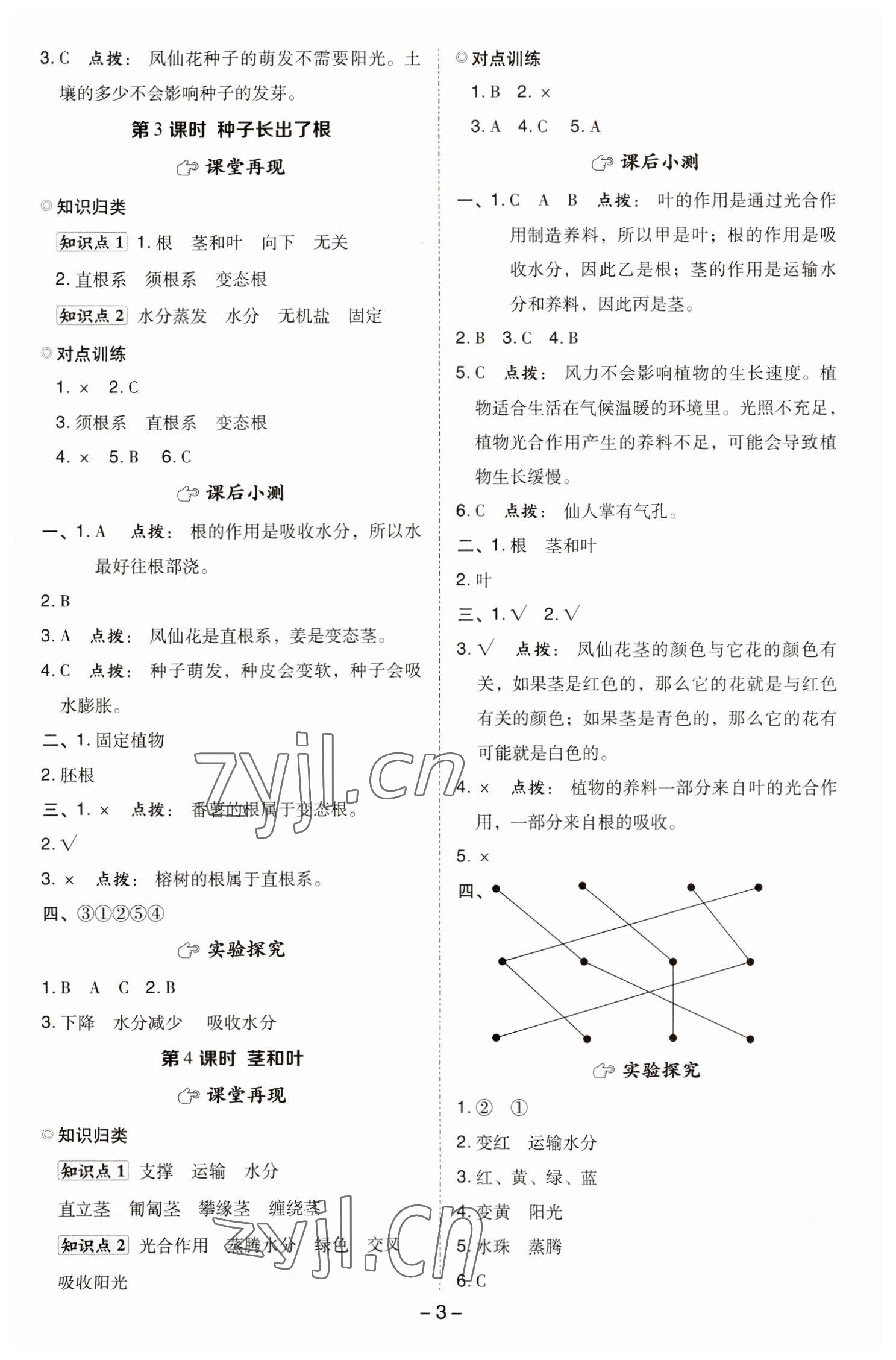 2023年綜合應(yīng)用創(chuàng)新題典中點(diǎn)四年級(jí)科學(xué)下冊(cè)教科版 參考答案第2頁(yè)