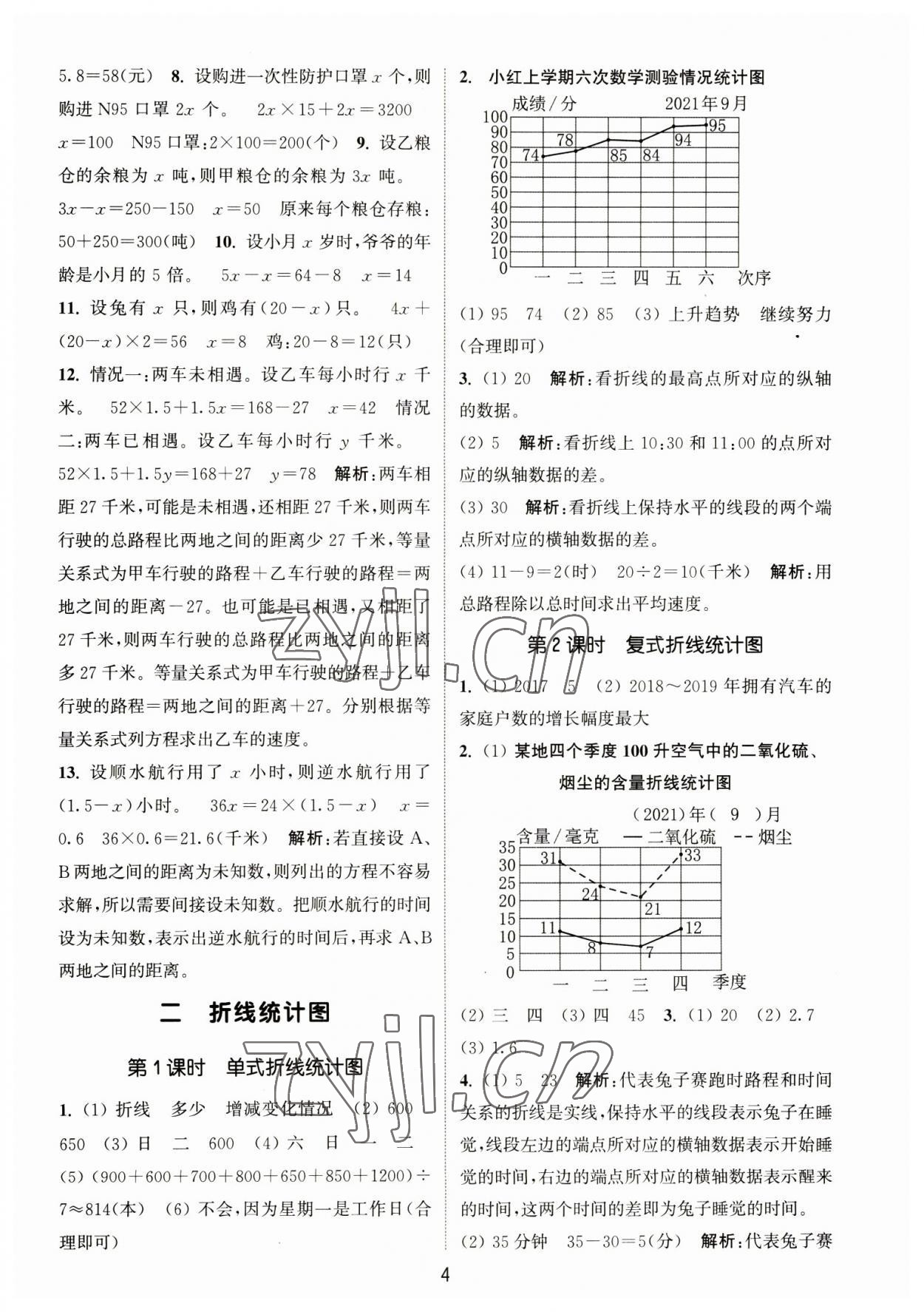 2023年通城學(xué)典課時(shí)作業(yè)本五年級(jí)數(shù)學(xué)下冊蘇教版江蘇專版 第4頁