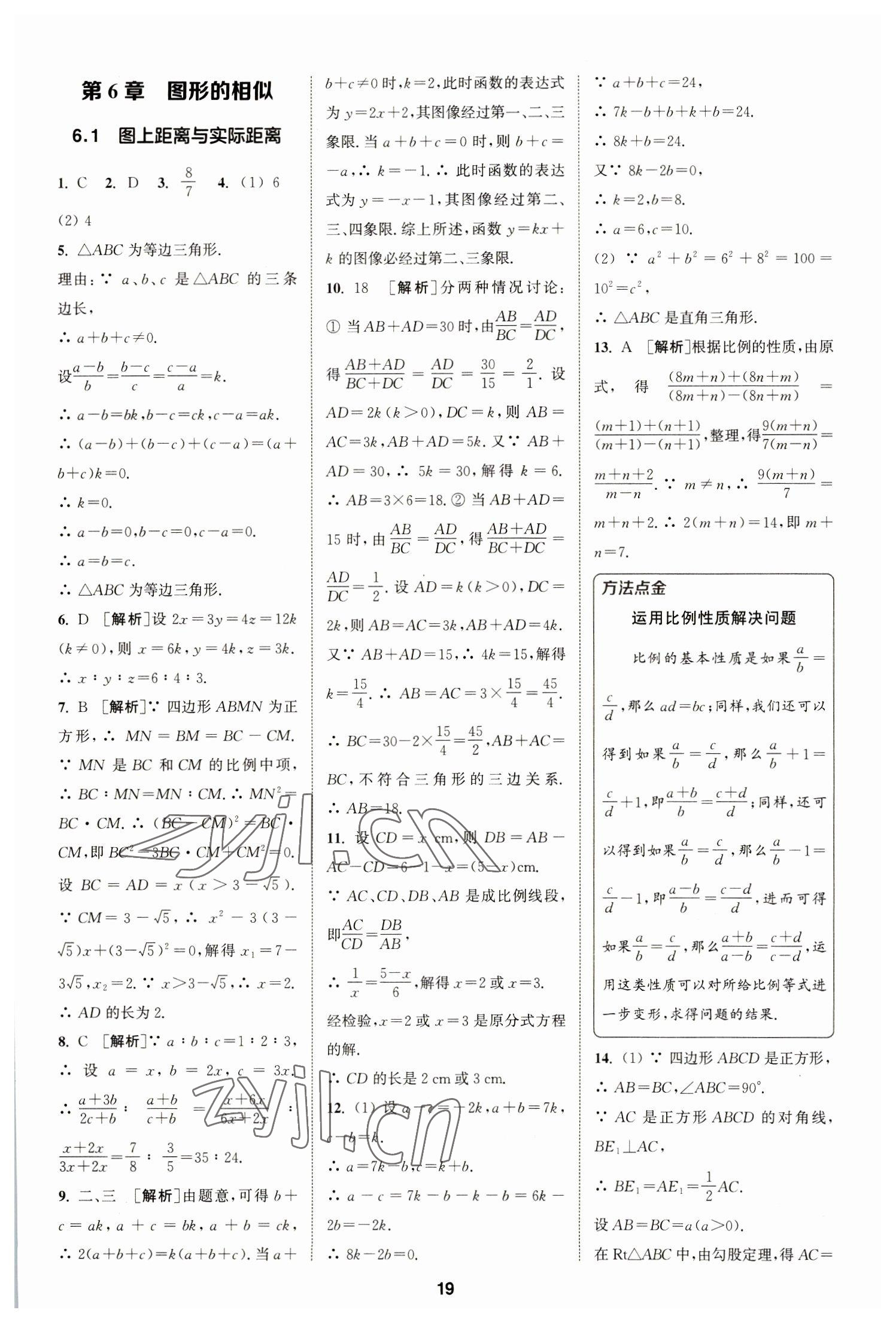 2023年拔尖特訓(xùn)九年級數(shù)學(xué)下冊蘇科版 參考答案第19頁