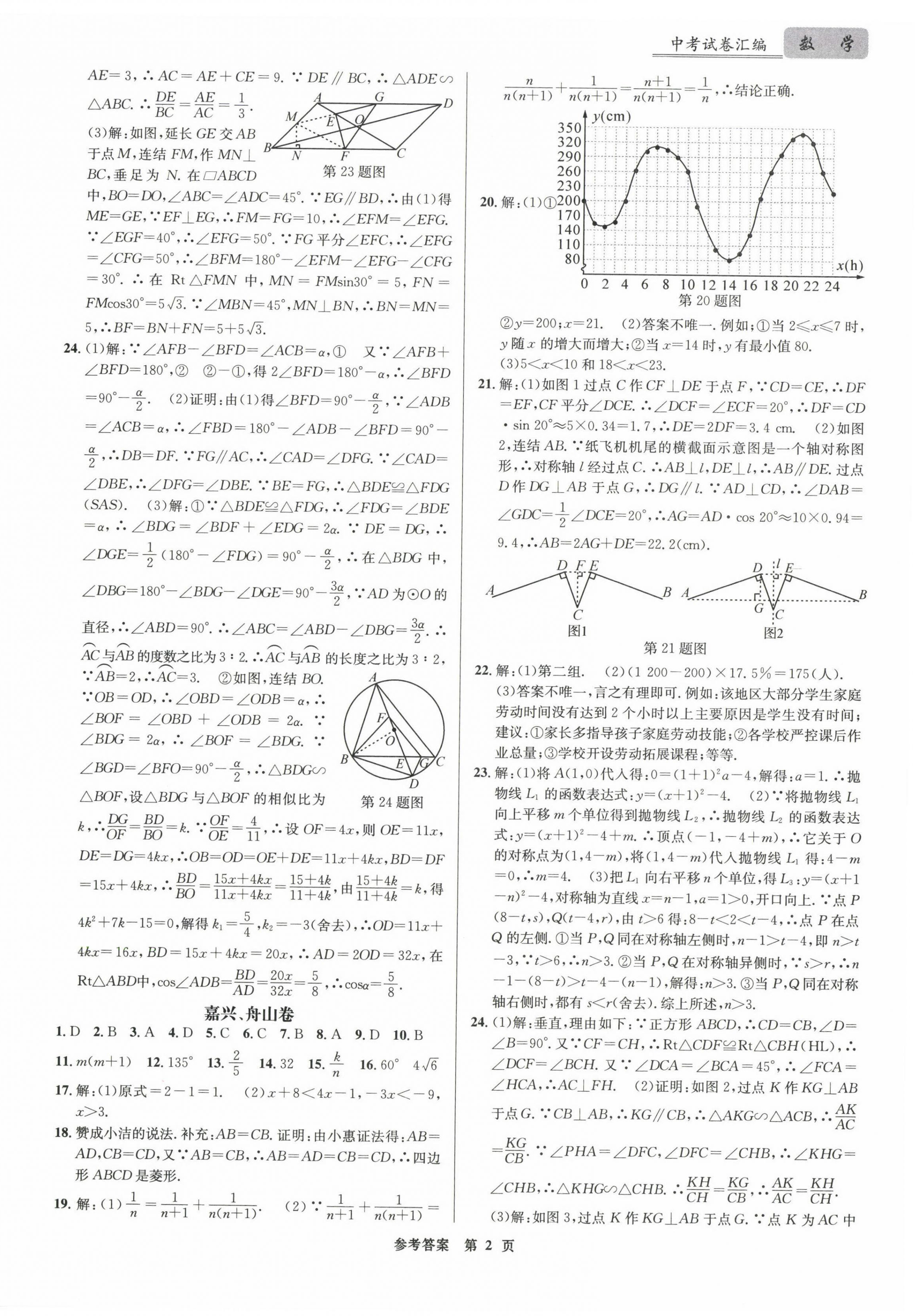 2023年開源圖書中考試卷匯編數(shù)學(xué)中考 第2頁(yè)