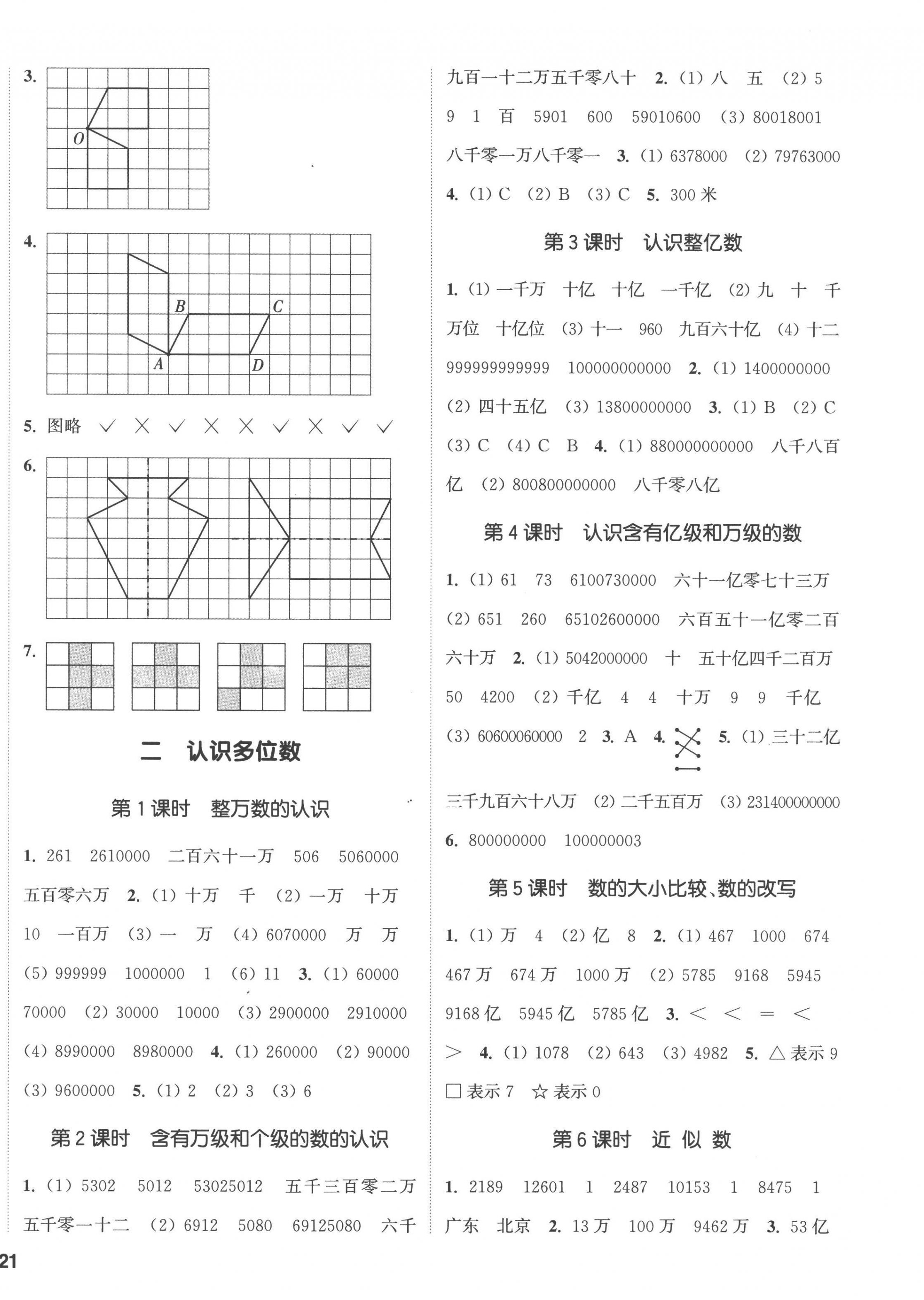 2023年通城學(xué)典課時(shí)新體驗(yàn)四年級(jí)數(shù)學(xué)下冊(cè)蘇教版 第2頁