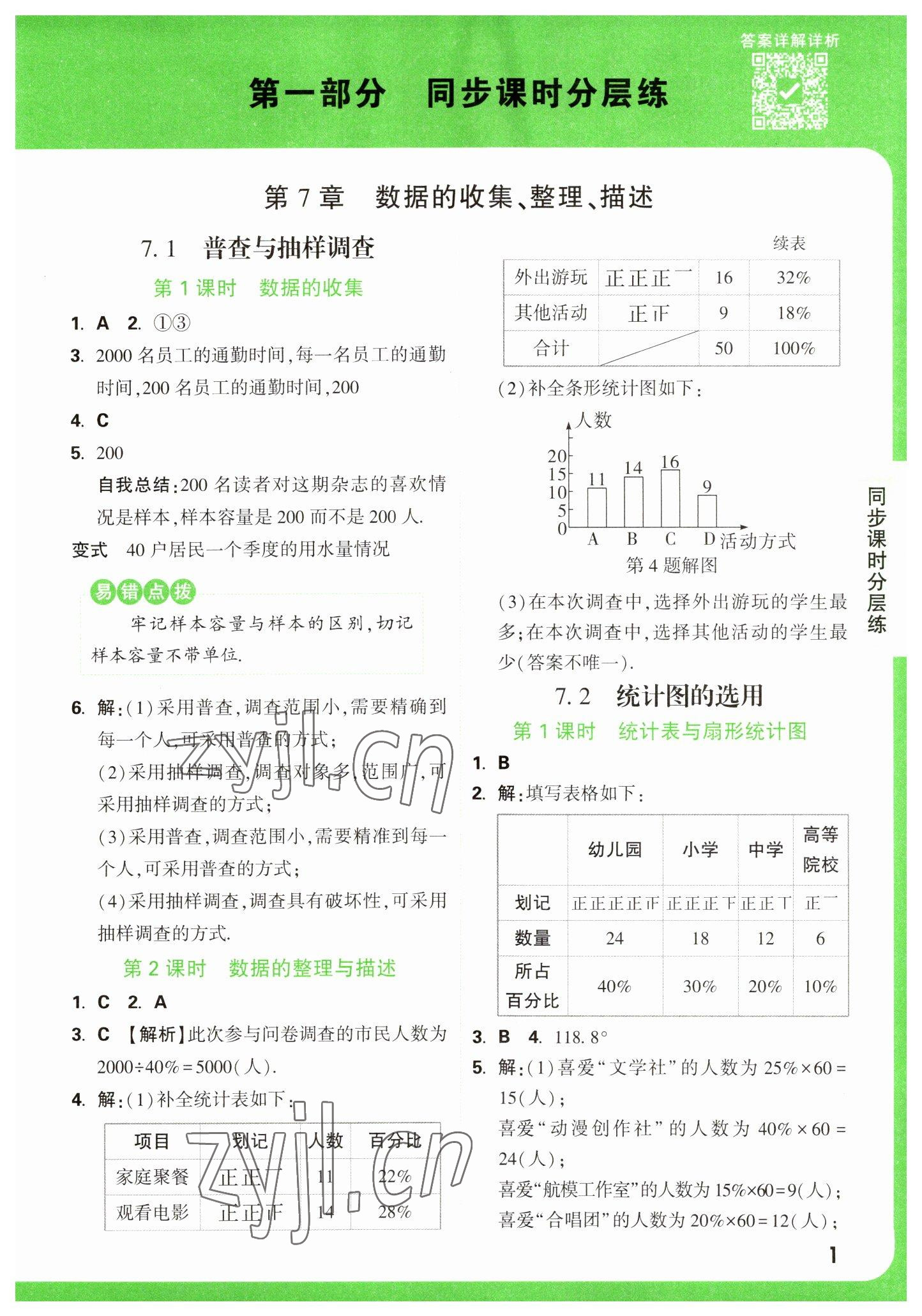 2023年萬唯中考基礎題八年級數(shù)學下冊蘇科版 參考答案第1頁