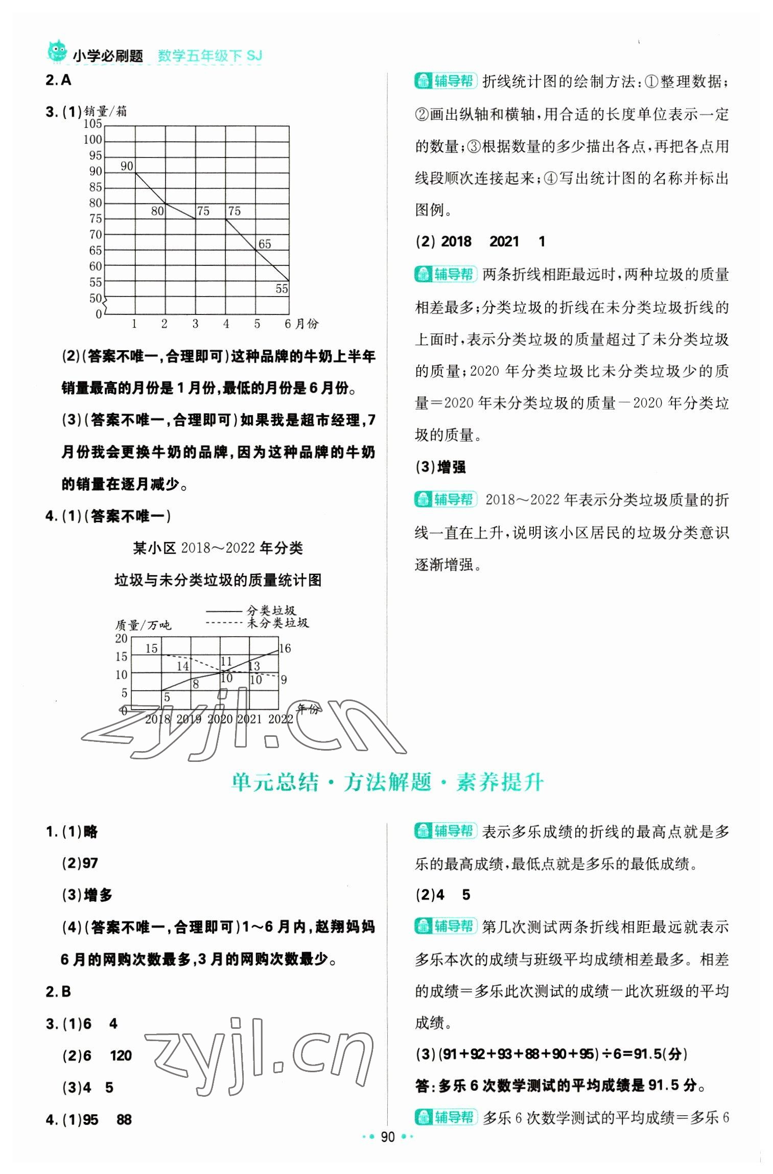 2023年小學(xué)必刷題五年級數(shù)學(xué)下冊蘇教版 參考答案第8頁