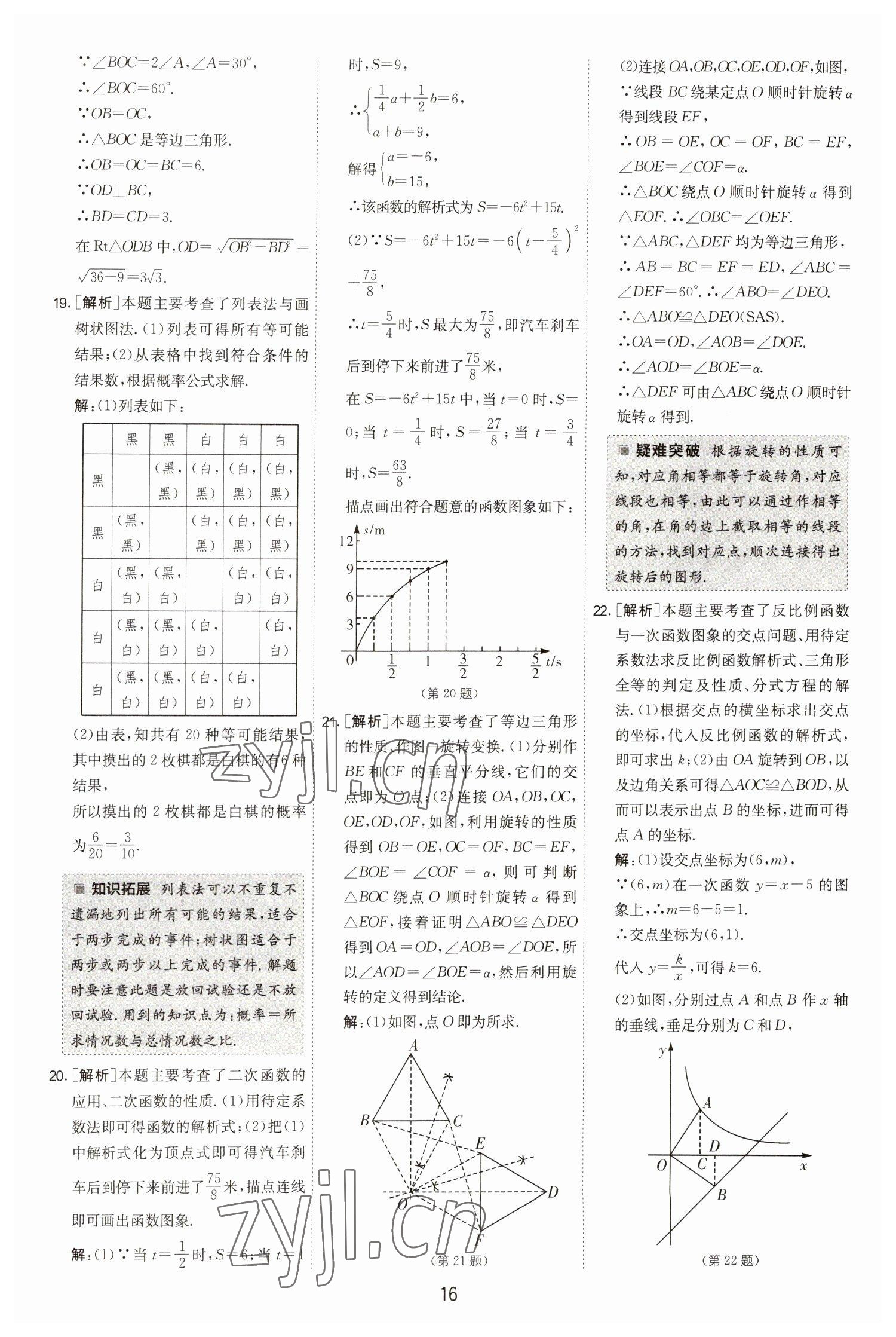 2023年春雨教育考必勝福建省中考試卷精選數(shù)學(xué) 參考答案第16頁(yè)