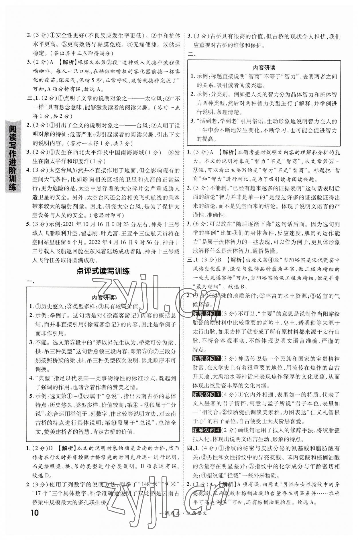 2023年一战成名考前新方案语文江西专版 第10页