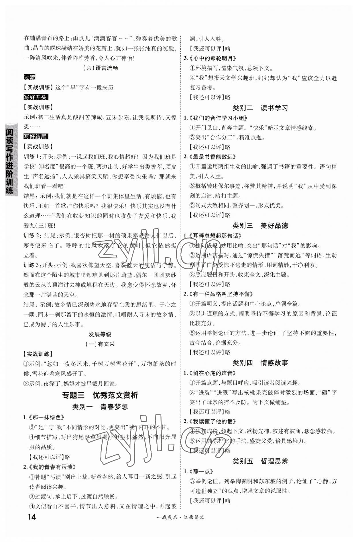 2023年一战成名考前新方案语文江西专版 第14页