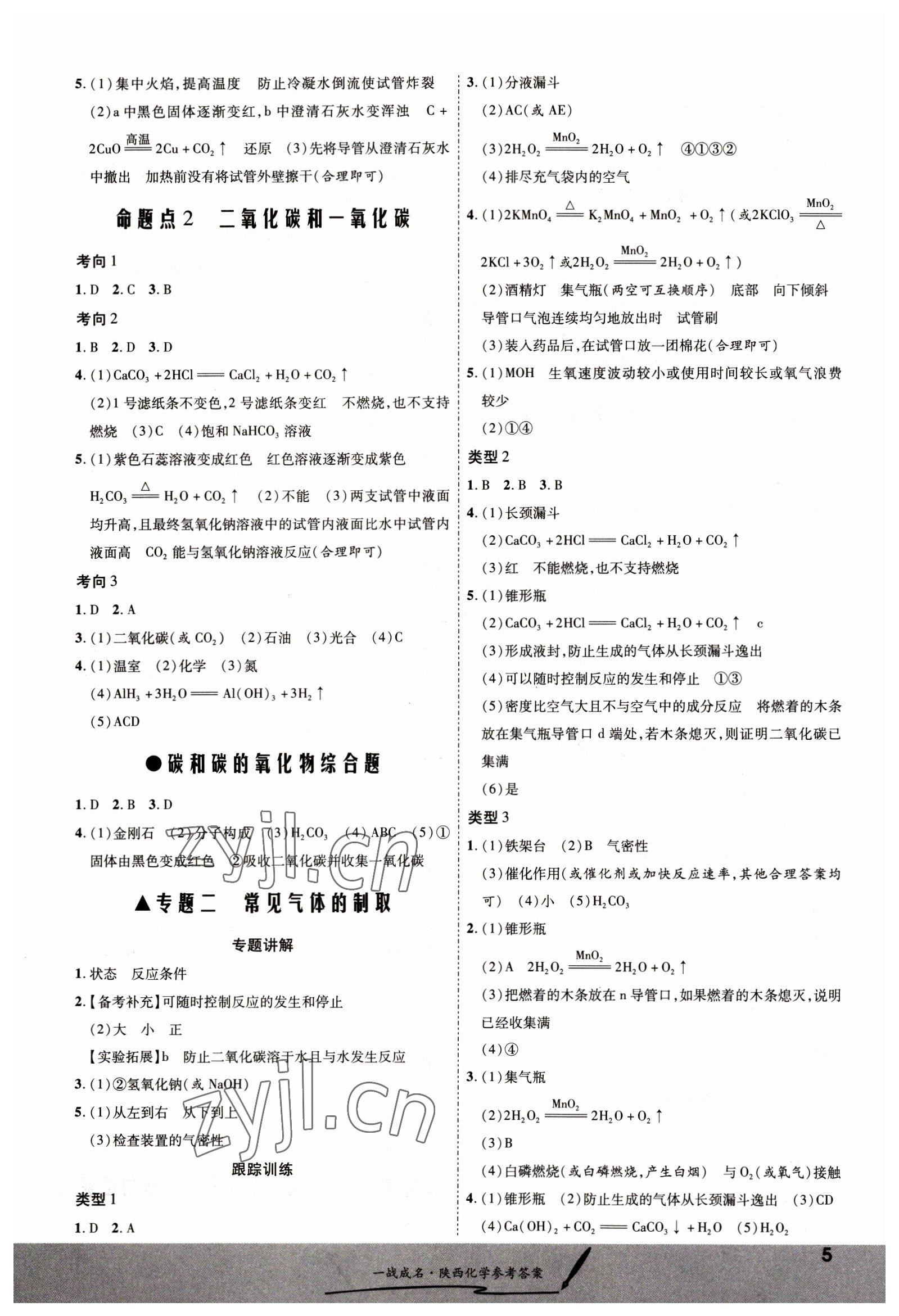 2023年一戰(zhàn)成名考前新方案化學陜西專版 第5頁