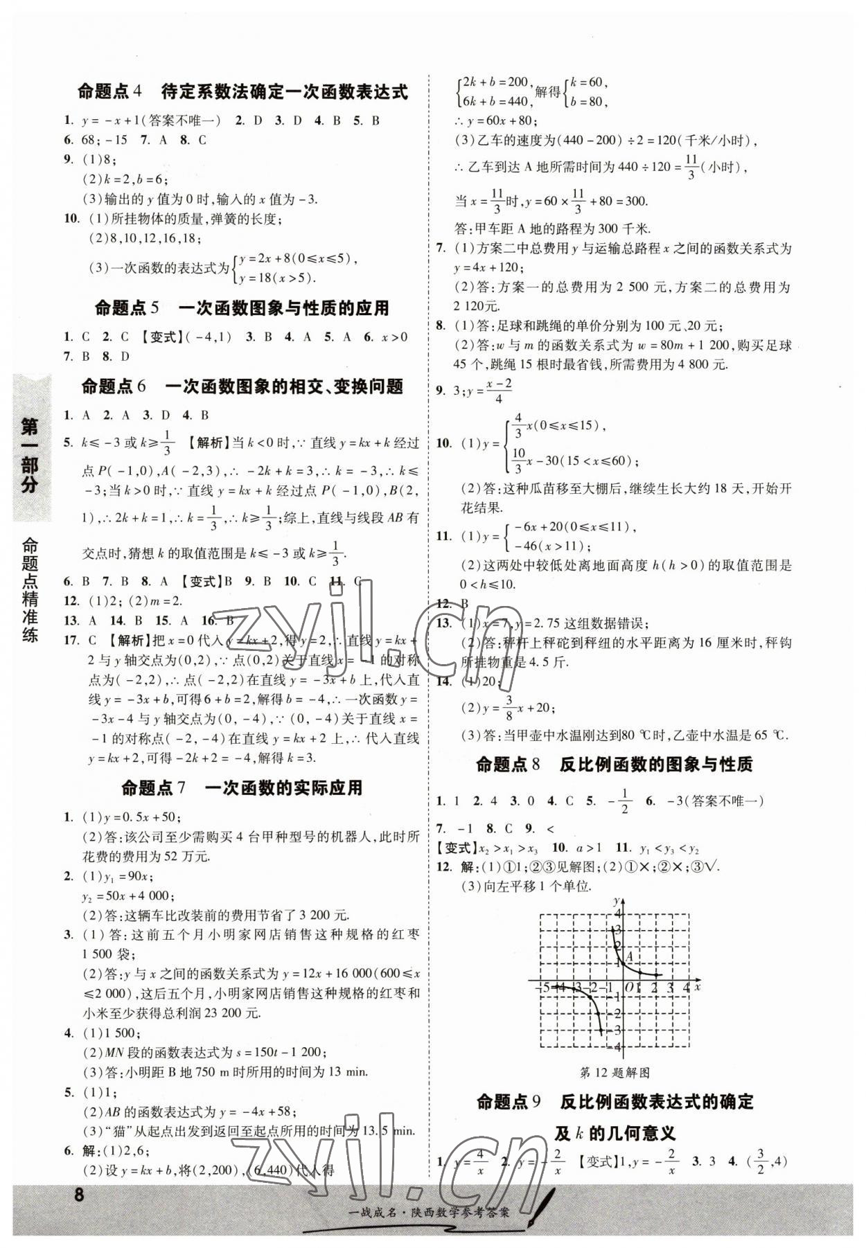 2023年一戰(zhàn)成名考前新方案數(shù)學陜西專版 第8頁