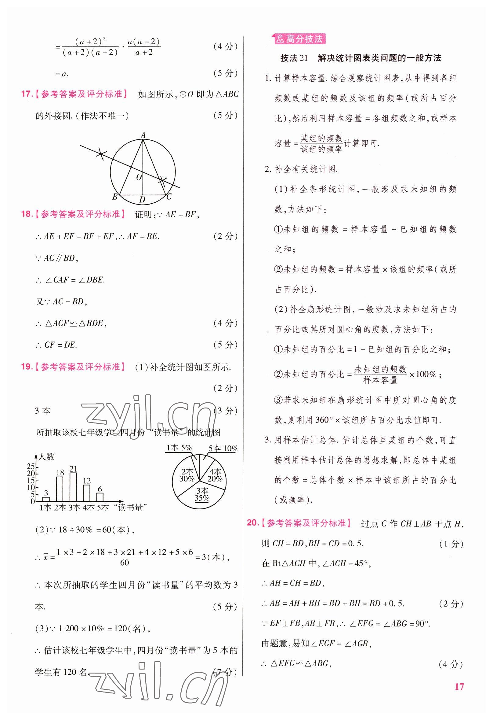 2023年金考卷45套匯編數(shù)學陜西專版 參考答案第17頁