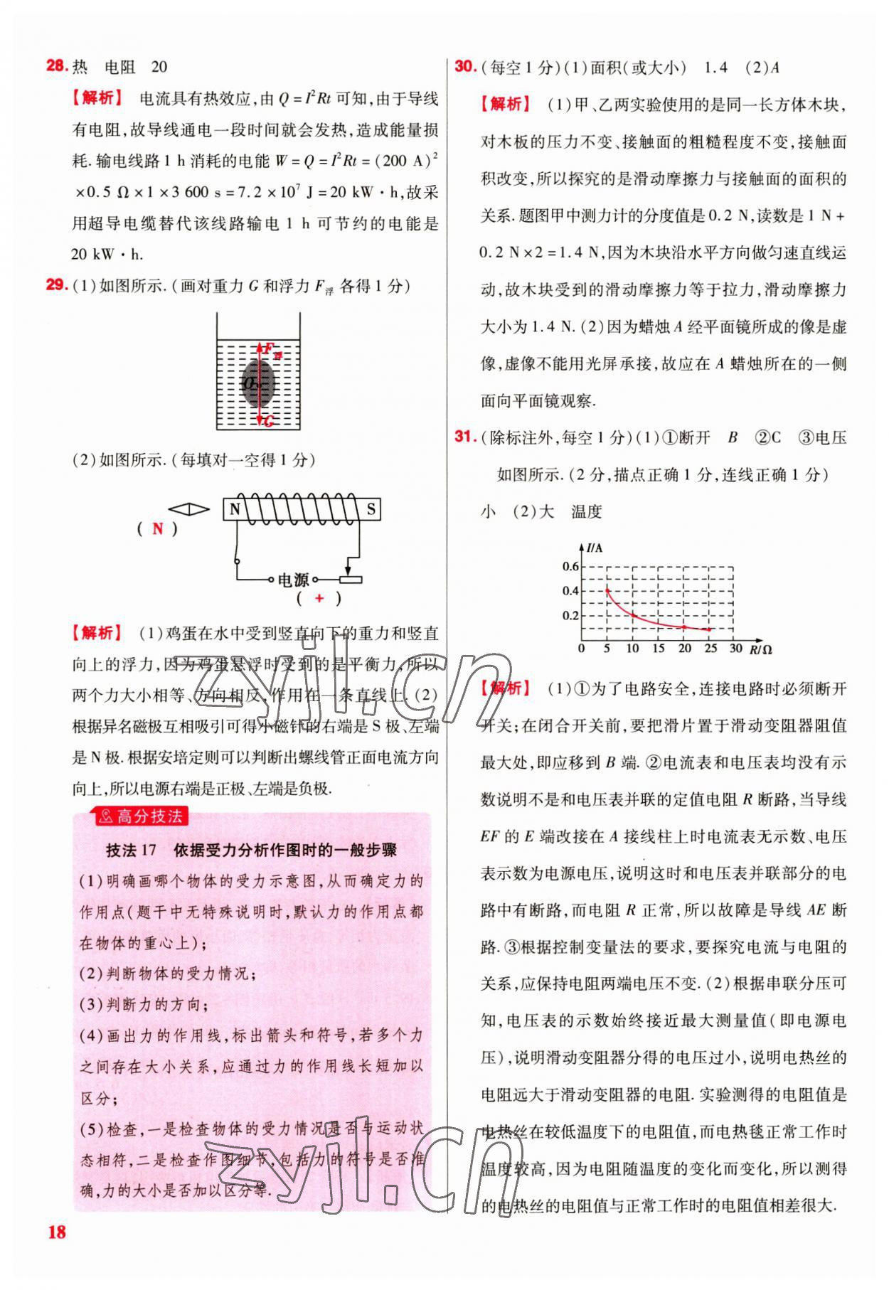 2023年優(yōu)等生中考試題精選化學(xué)安徽專版 參考答案第18頁