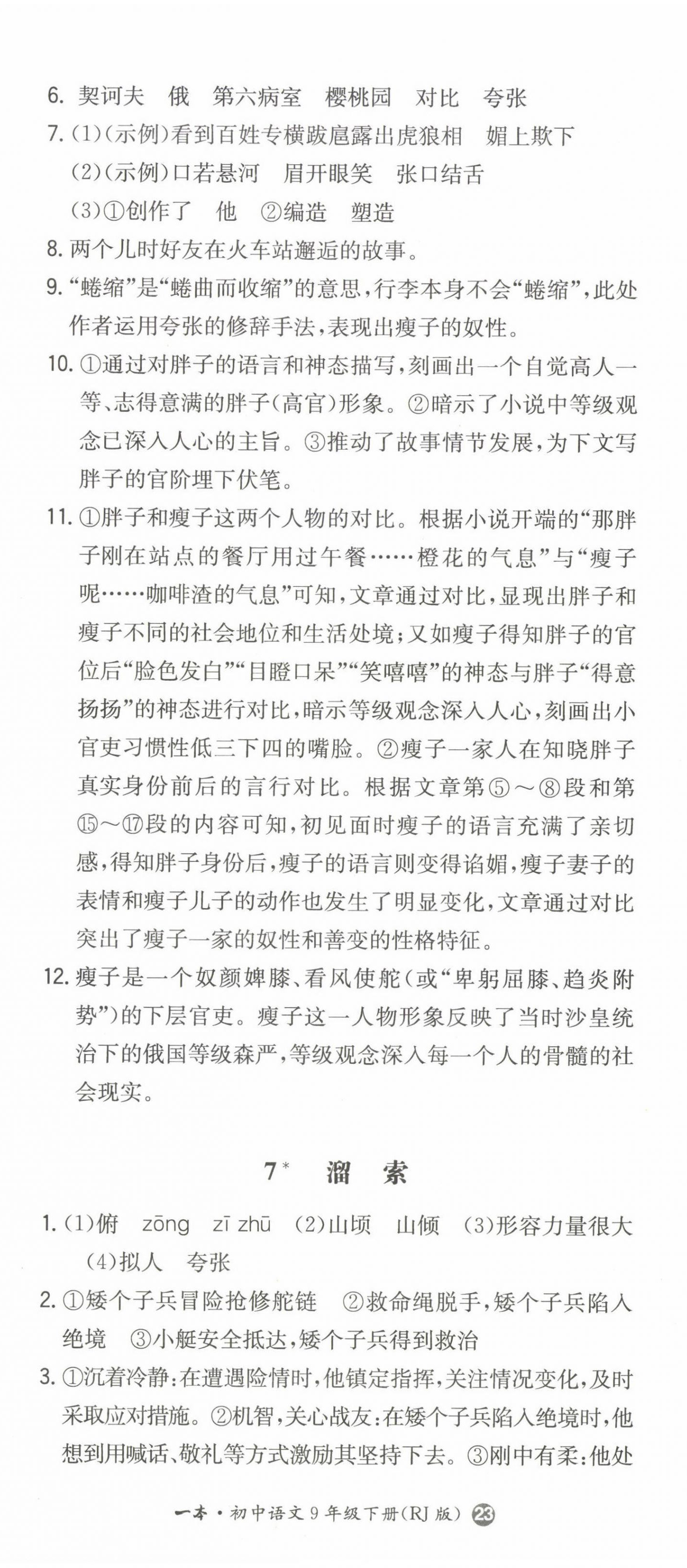 2023年一本同步訓(xùn)練九年級(jí)語(yǔ)文下冊(cè)人教版 第8頁(yè)