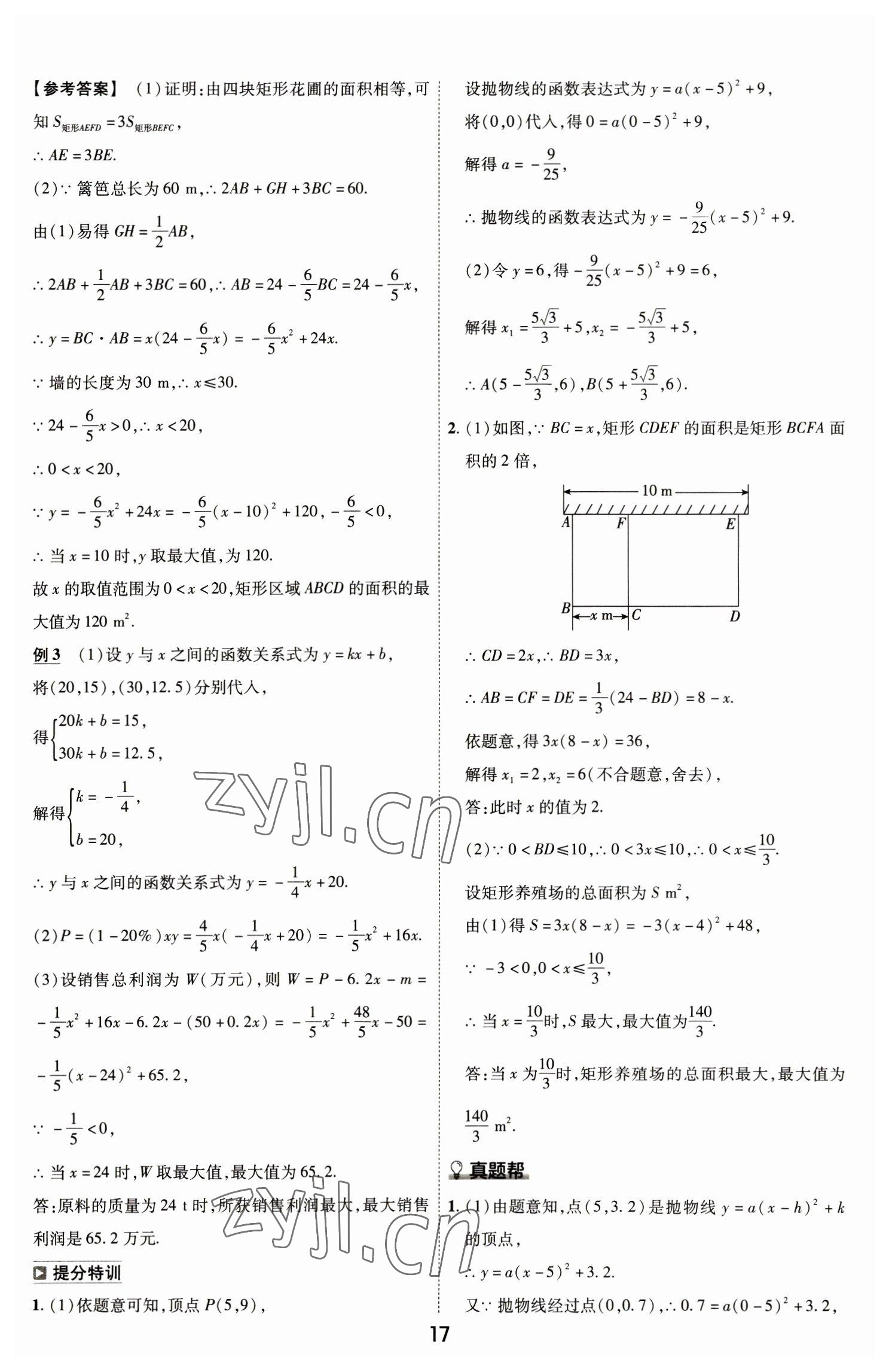 2023年中考幫數(shù)學(xué)河南專版 參考答案第17頁