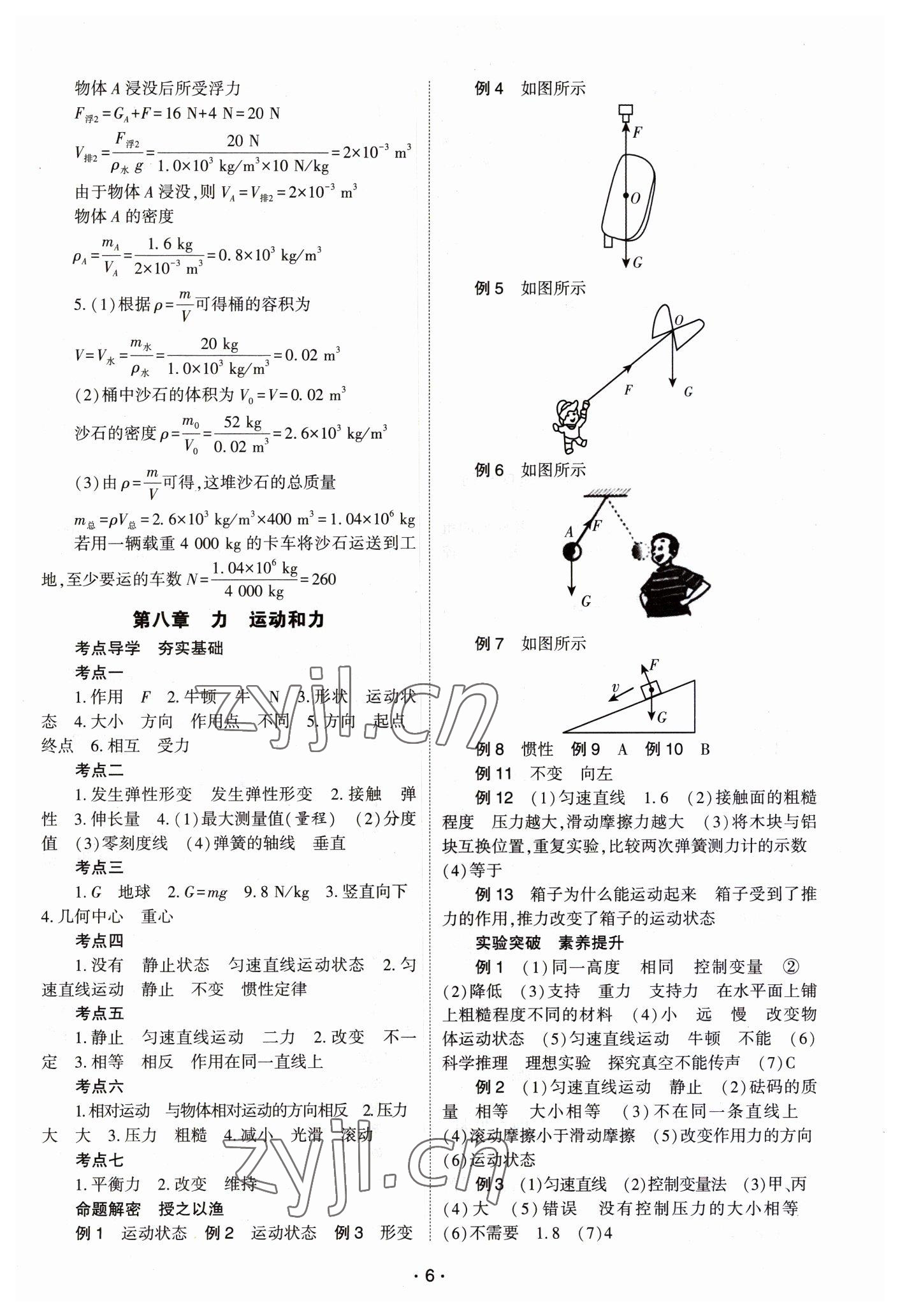 2023年中學生學習報試題與研究物理中考河南專版 參考答案第6頁