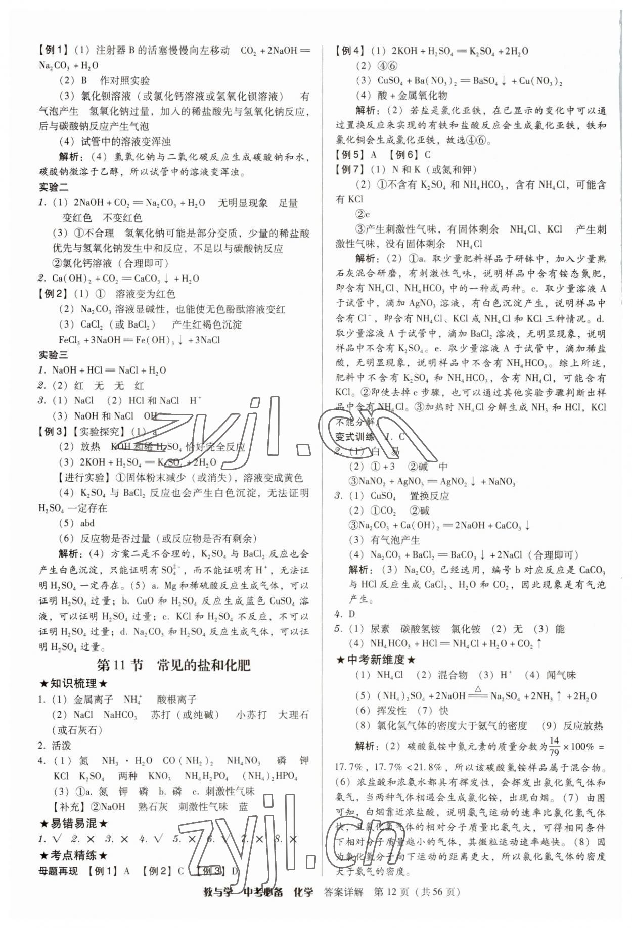 2023年教與學中考必備化學 第12頁