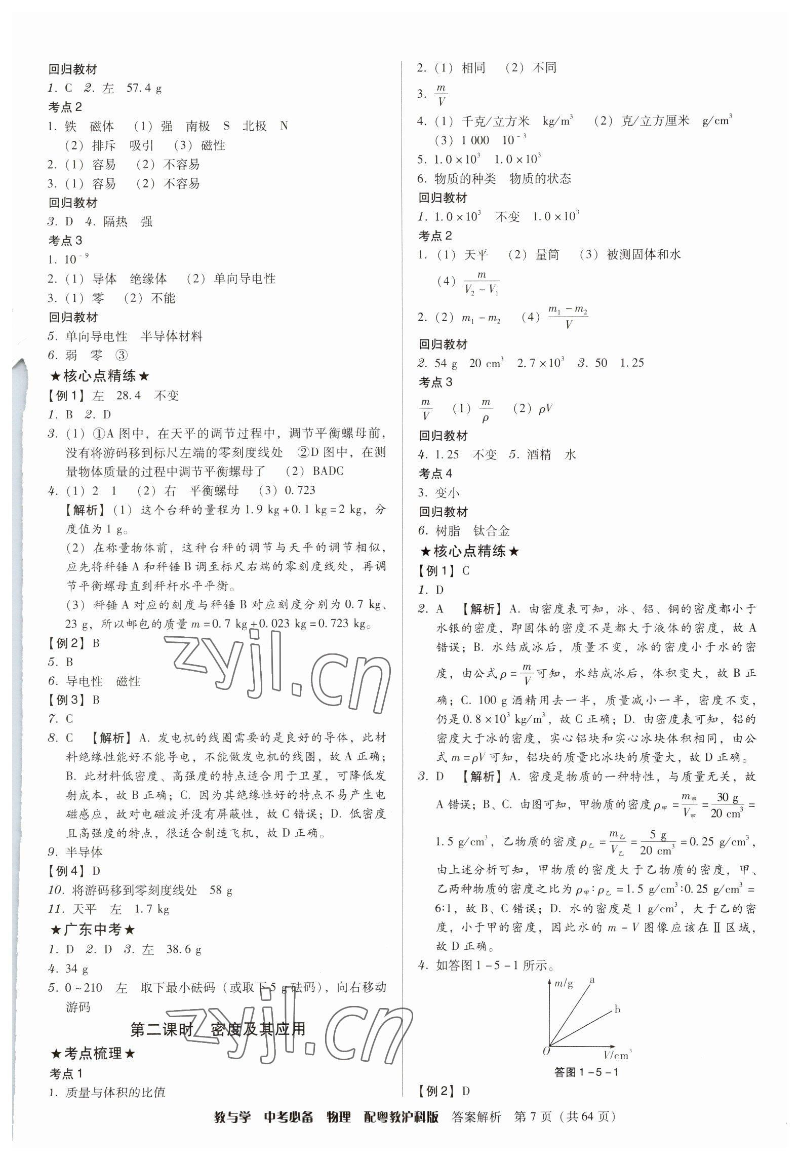 2023年教與學(xué)中考必備物理滬粵版 第7頁