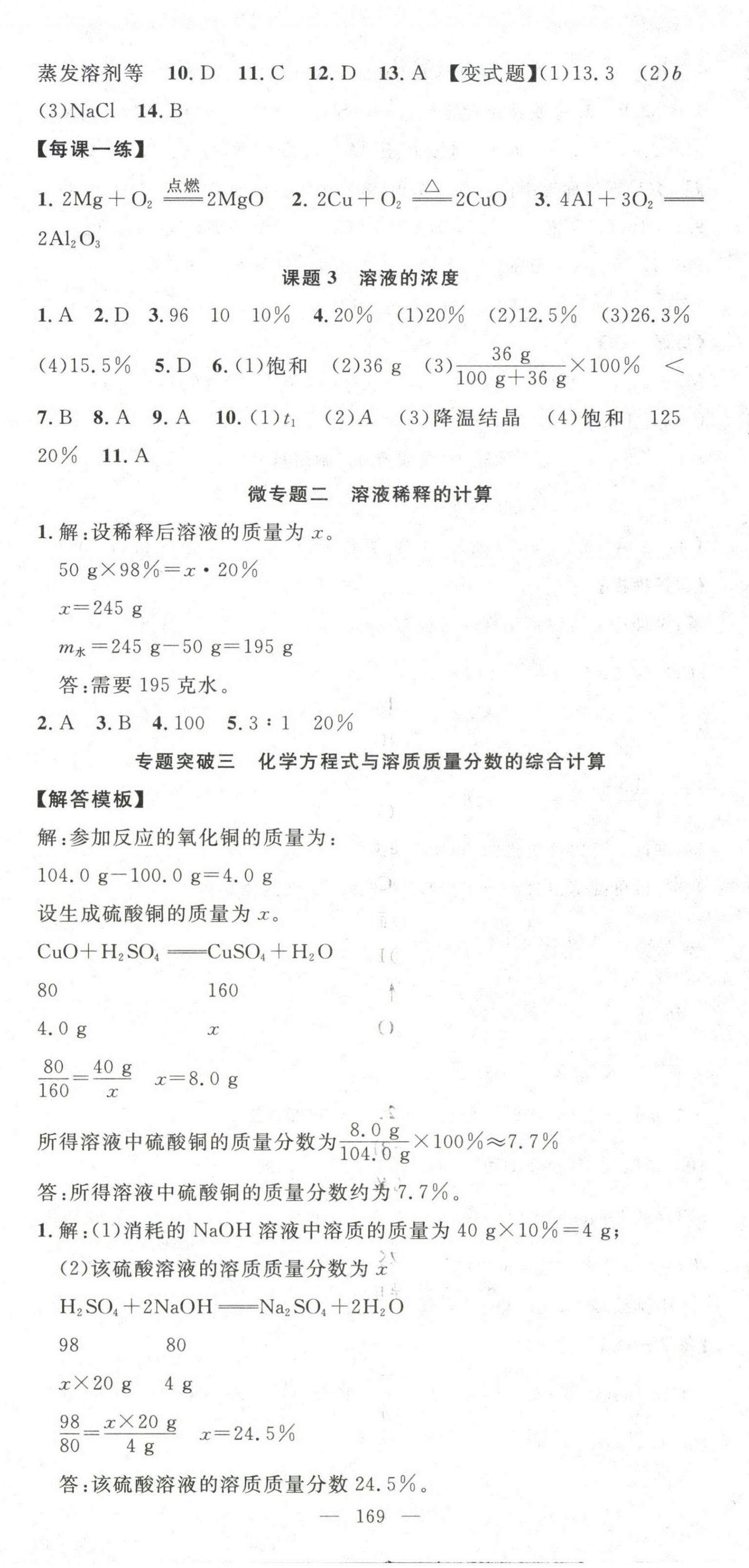 2023年名师学案九年级化学下册人教版 第5页