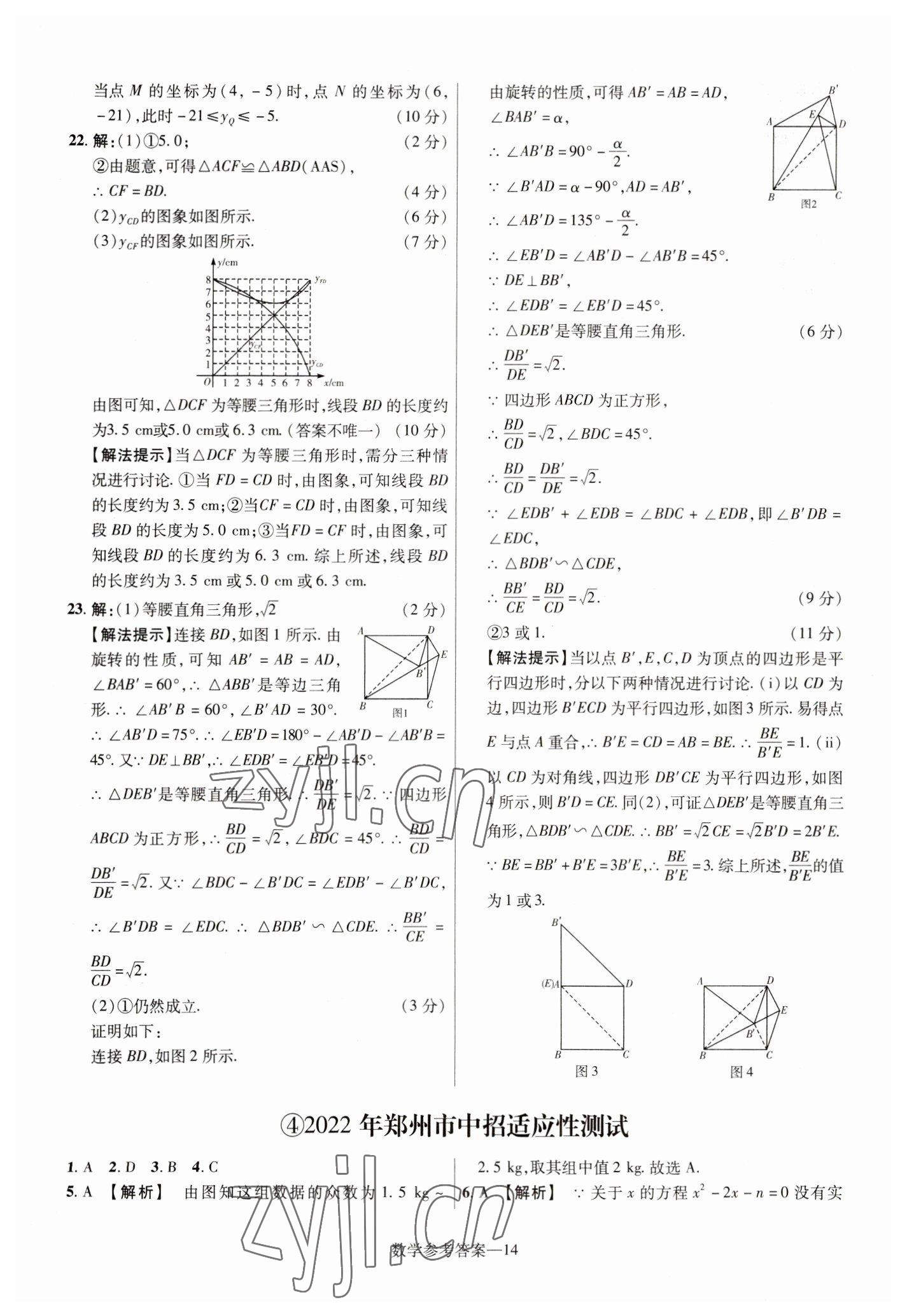 2023年澤睿文化真題匯編卷數(shù)學(xué)河南專版 參考答案第14頁