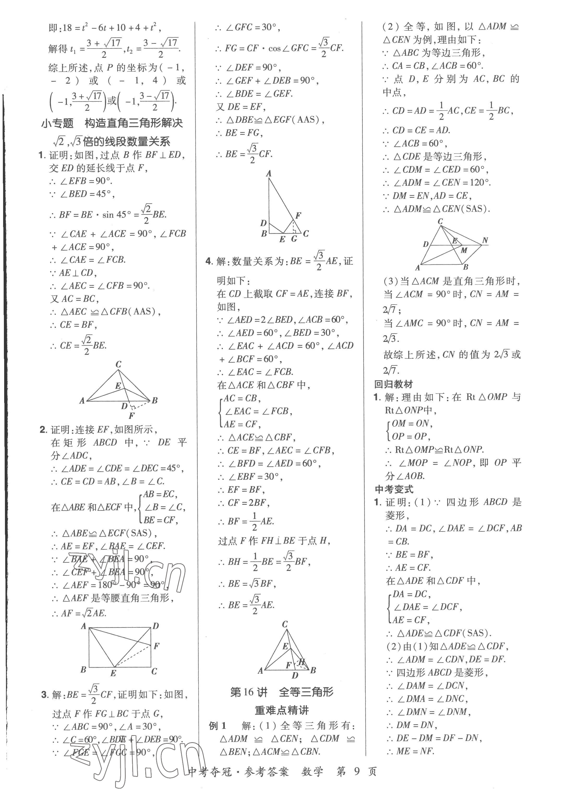 2023年國華教育中考奪冠數學河南專版 第9頁