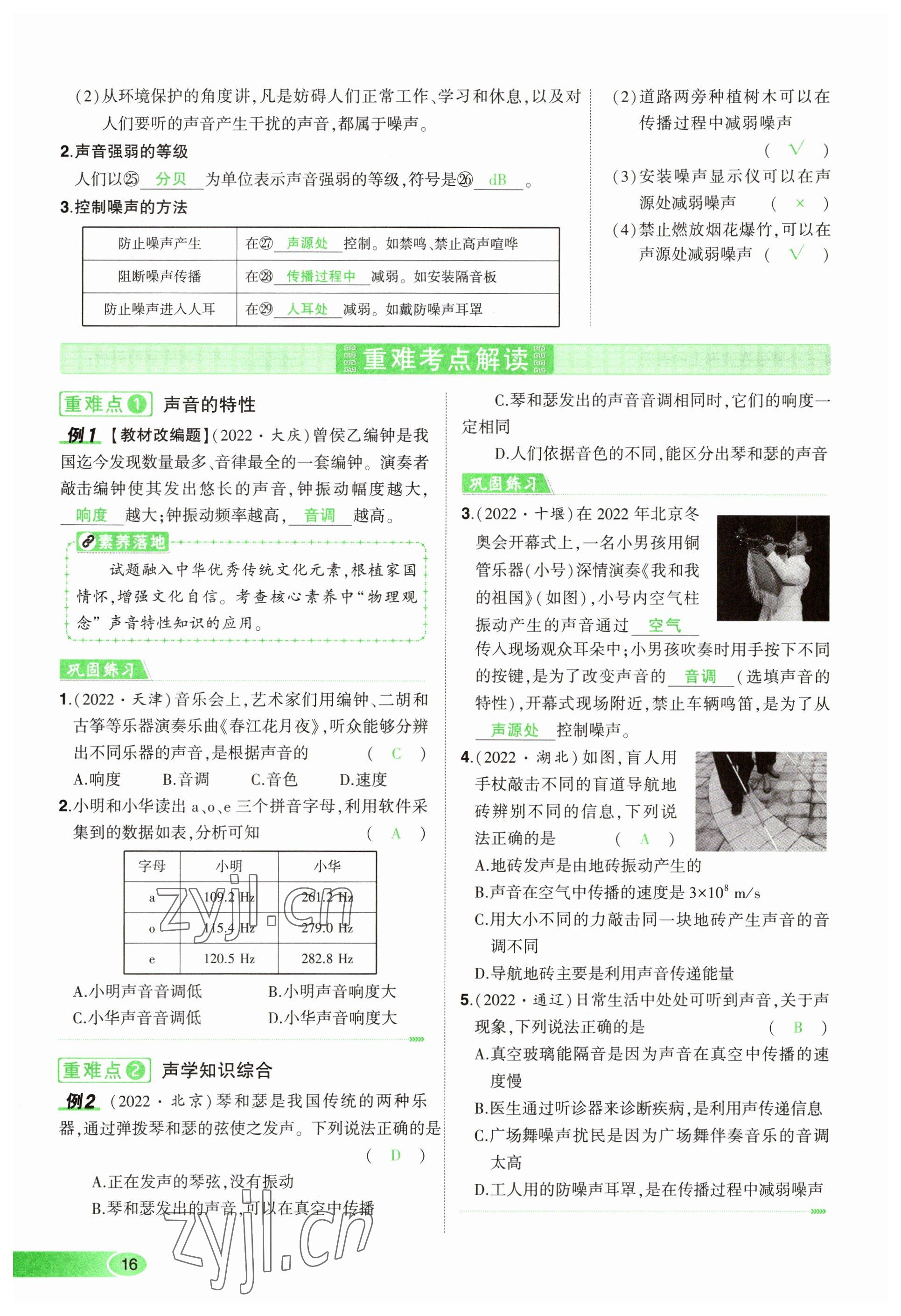 2023年河南中考命題非常解讀物理 參考答案第16頁(yè)