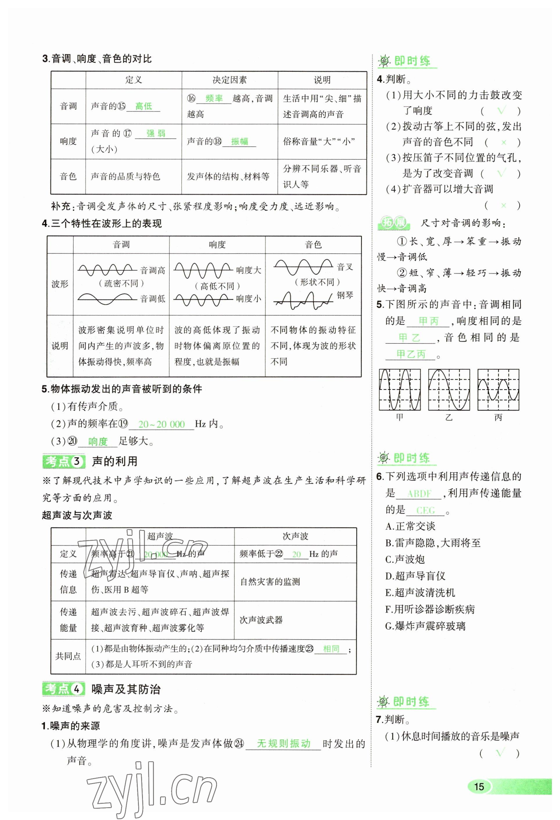 2023年河南中考命題非常解讀物理 參考答案第15頁(yè)