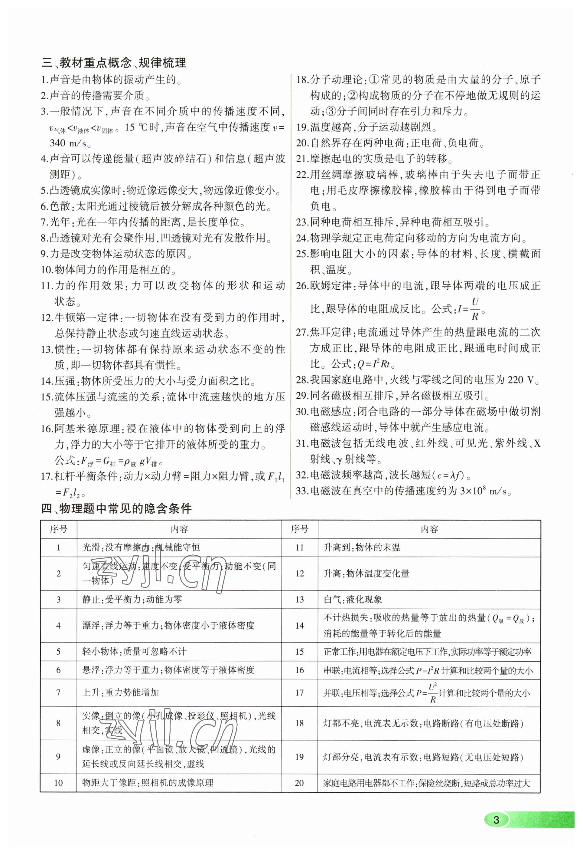 2023年河南中考命題非常解讀物理 參考答案第3頁