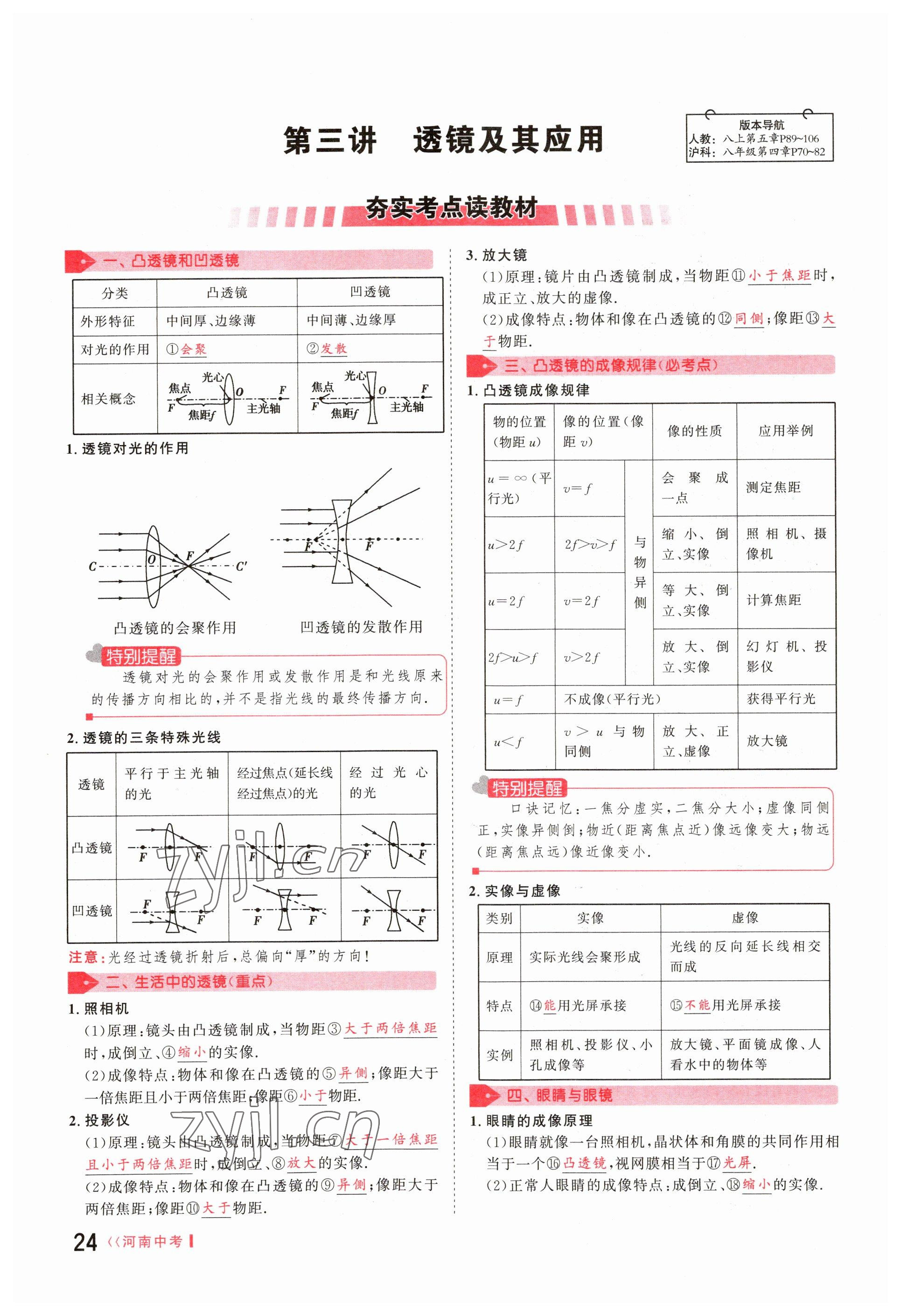 2023年硕源教育中考总复习名师解密物理河南专版 参考答案第24页